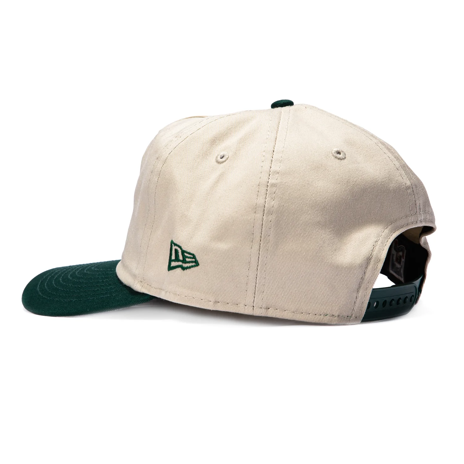 New Era 19Twenty Los Angeles Dodgers 1988 World Series Patch Snapback Pre-Curved Hat - Stone, Green - Image 2