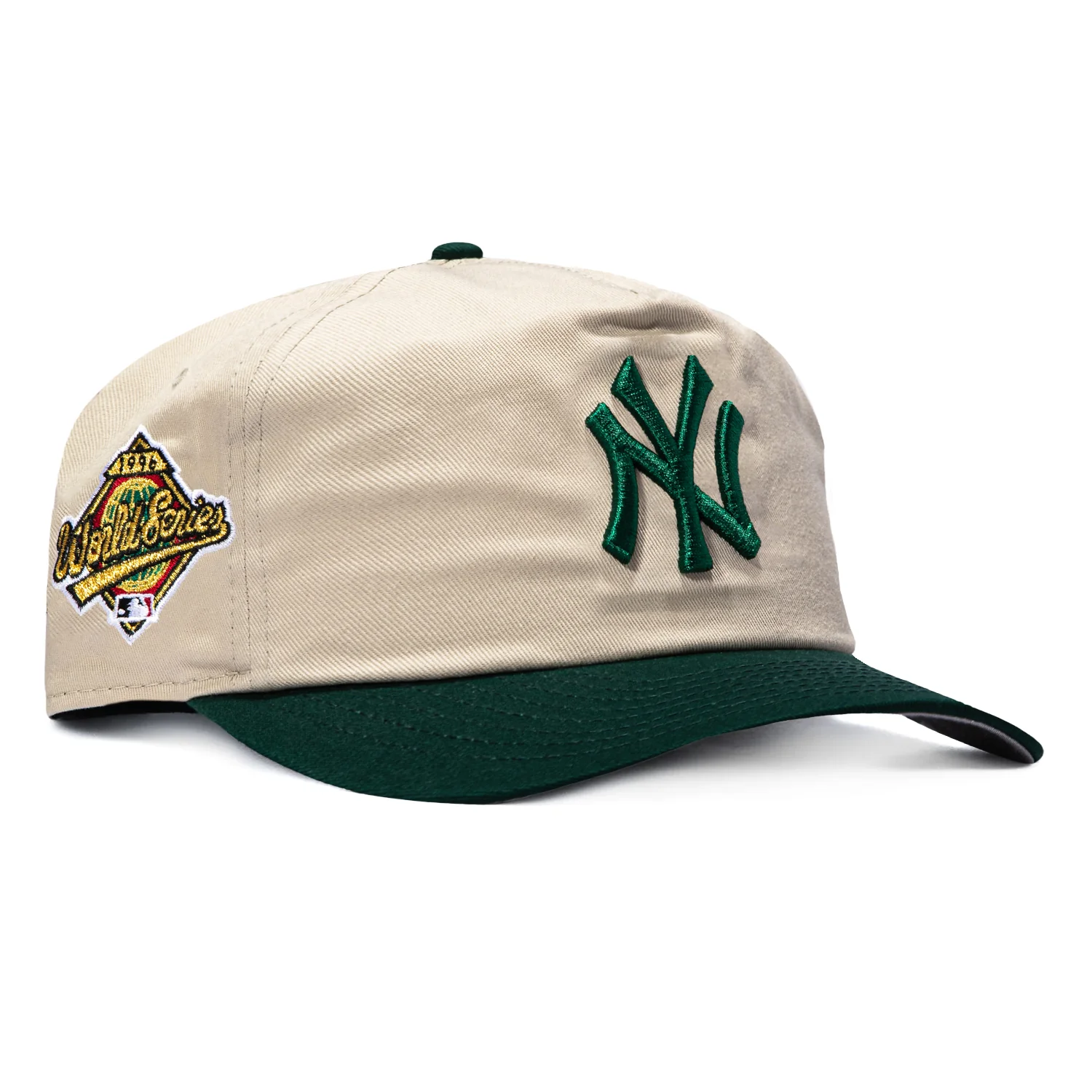 New Era 19Twenty New York Yankees 1996 World Series Patch Snapback Pre-Curved Hat - Stone, Green