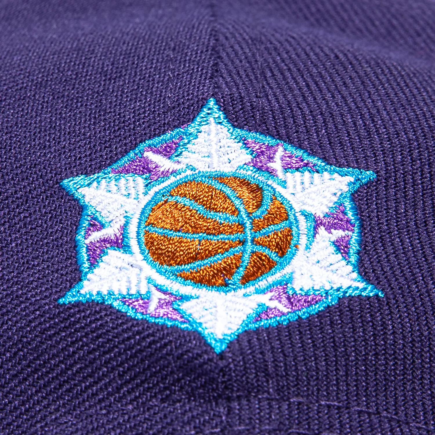 New Era 9Forty A-Frame Utah Jazz 1998 NBA Finals Patch Alternate Snapback Hat - Purple, Neon Blue - Image 5