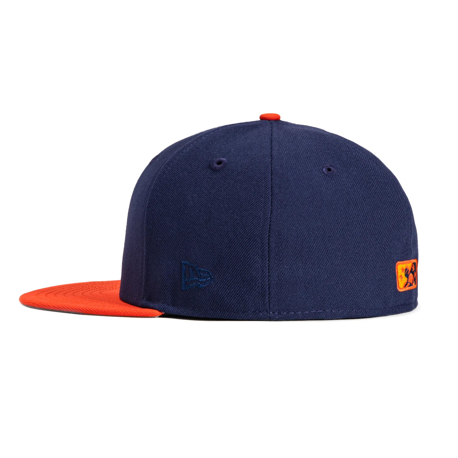 New Era 59Fifty Asheville Blues Negro league Logo Patch A Hat - Light Navy, Orange - Image 3