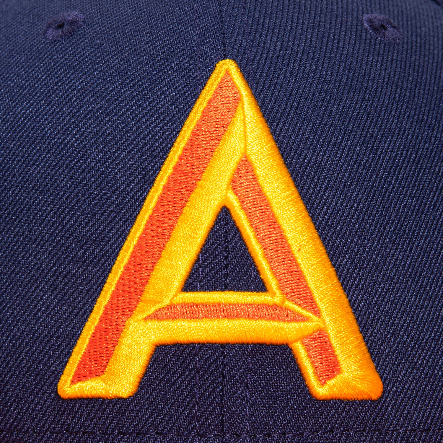 New Era 59Fifty Asheville Blues Negro league Logo Patch A Hat - Light Navy, Orange - Image 4