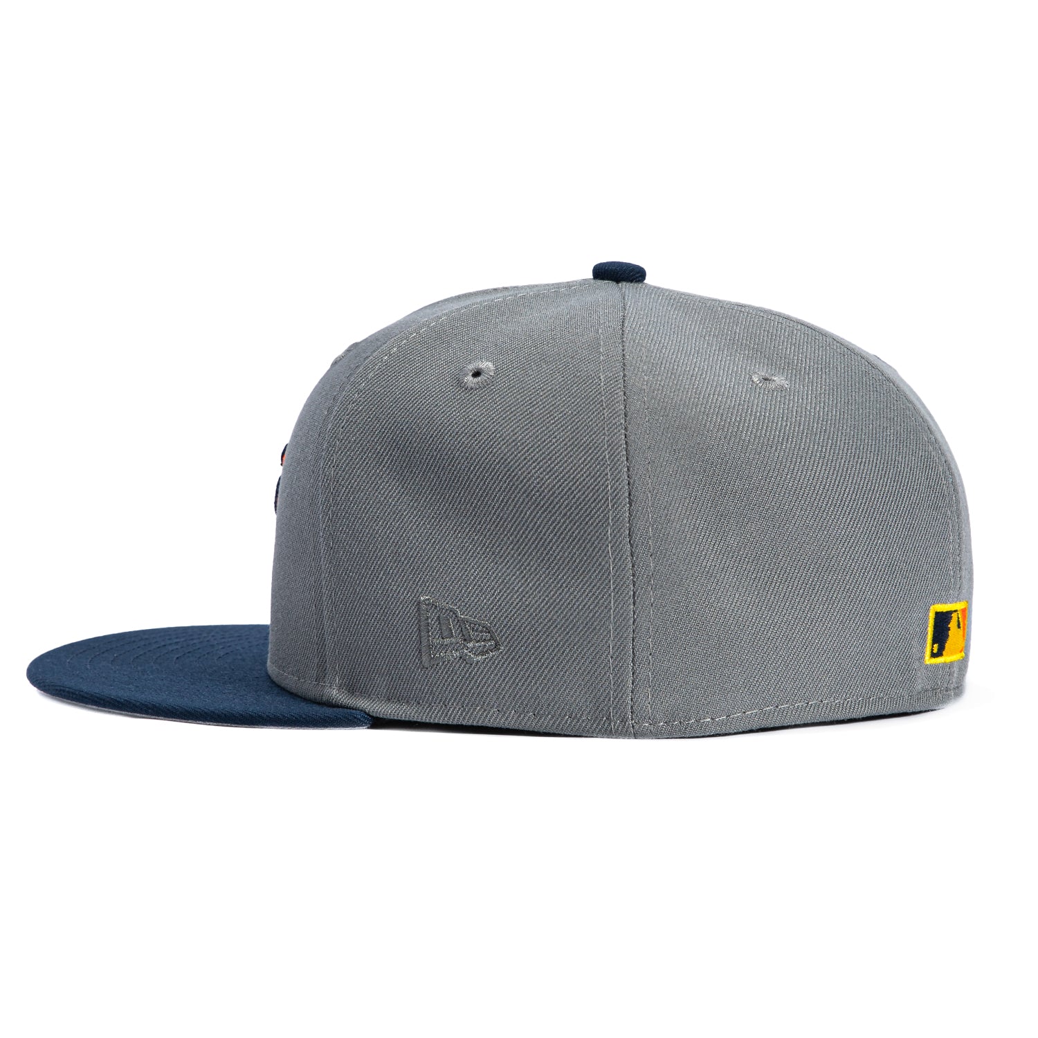 New Era 59Fifty Oakland Athletics Final Season Patch Hat - Storm Grey, Navy, Orange, Gold - Image 3