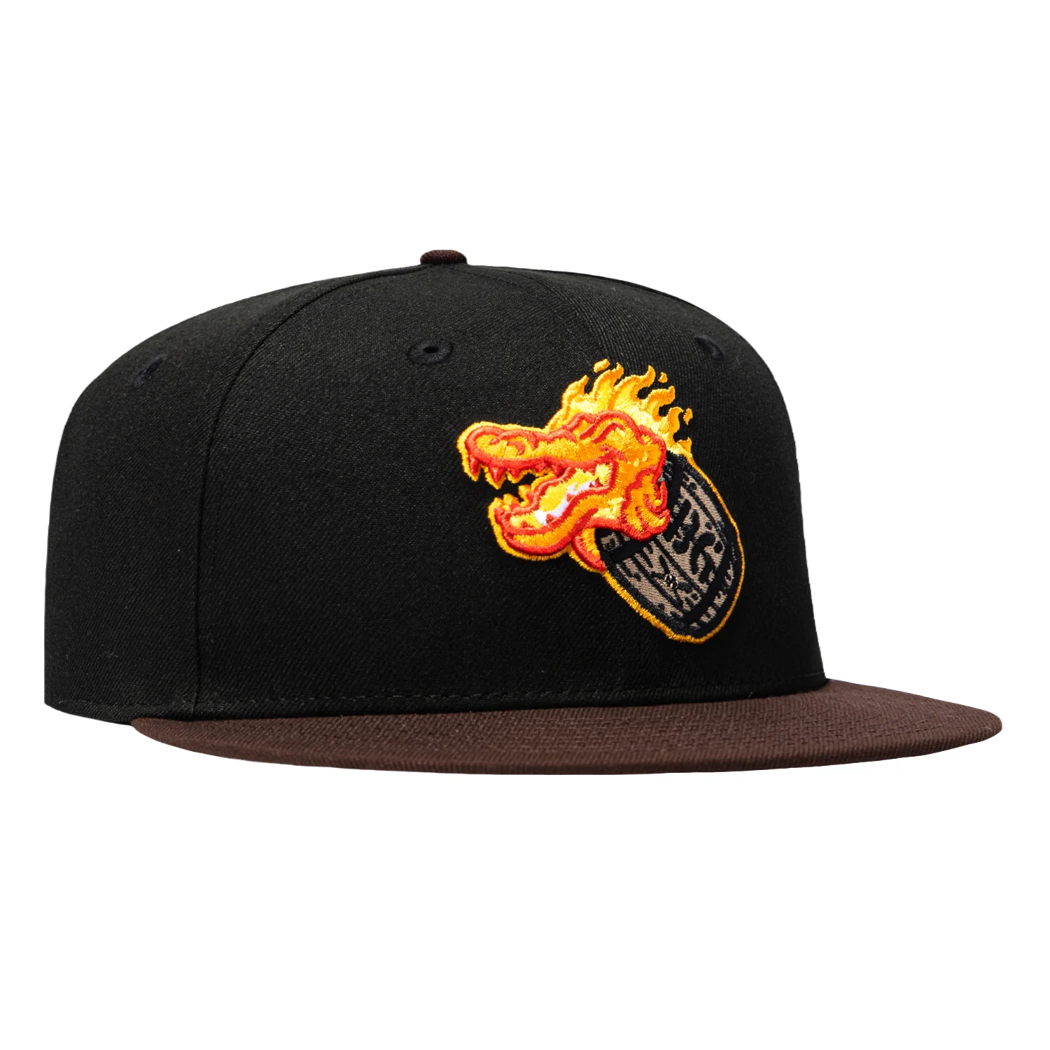 New Era 59Fifty Bowling Green Hot Rods Bootleggers Gator Hat - Black, Brown