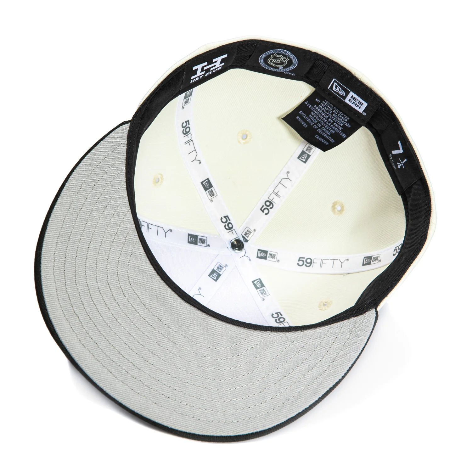 New Era 59Fifty Chicago Blackhawks 100th Anniversary Patch Hat - White, Black - Image 2
