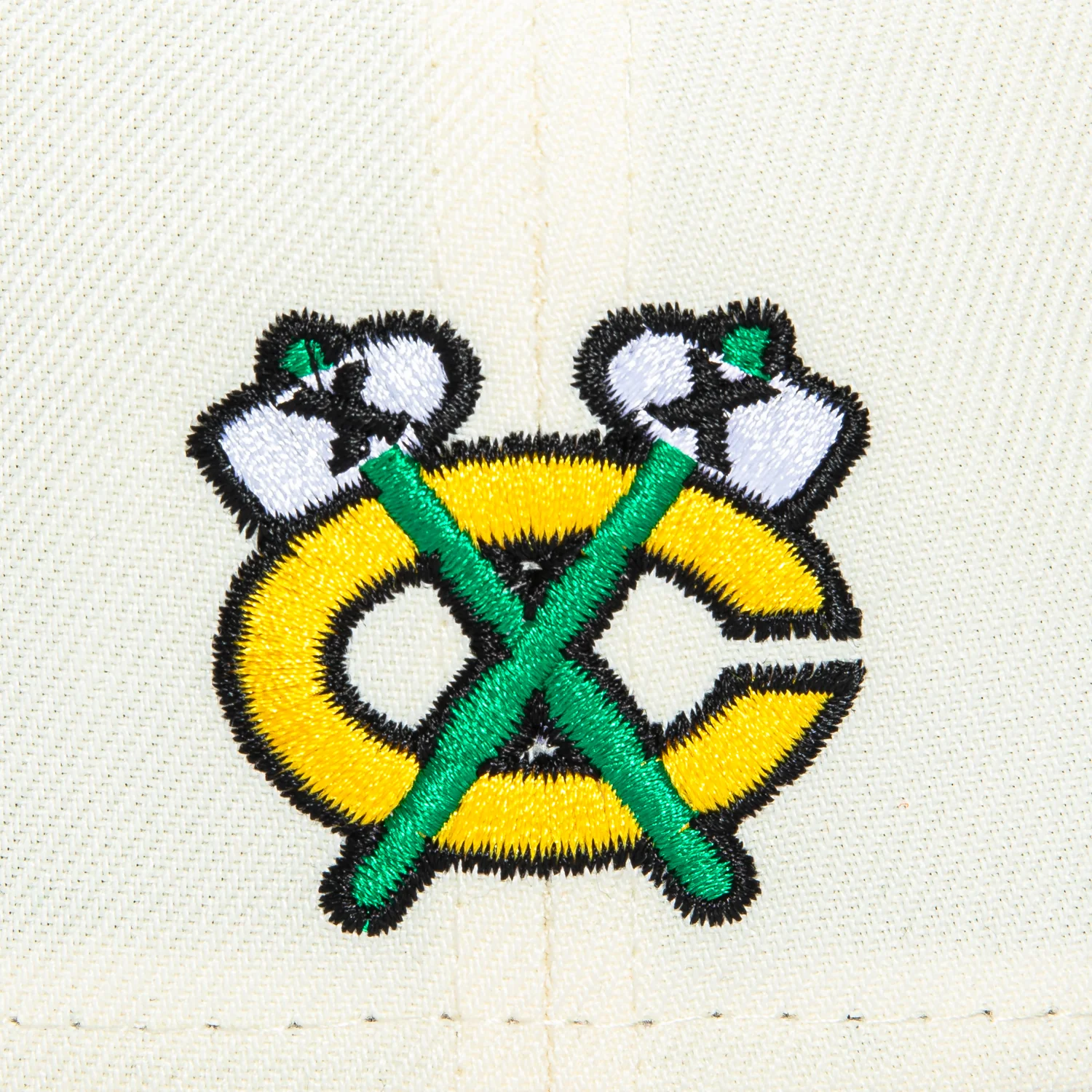 New Era 59Fifty Chicago Blackhawks 100th Anniversary Patch Hat - White, Black - Image 6