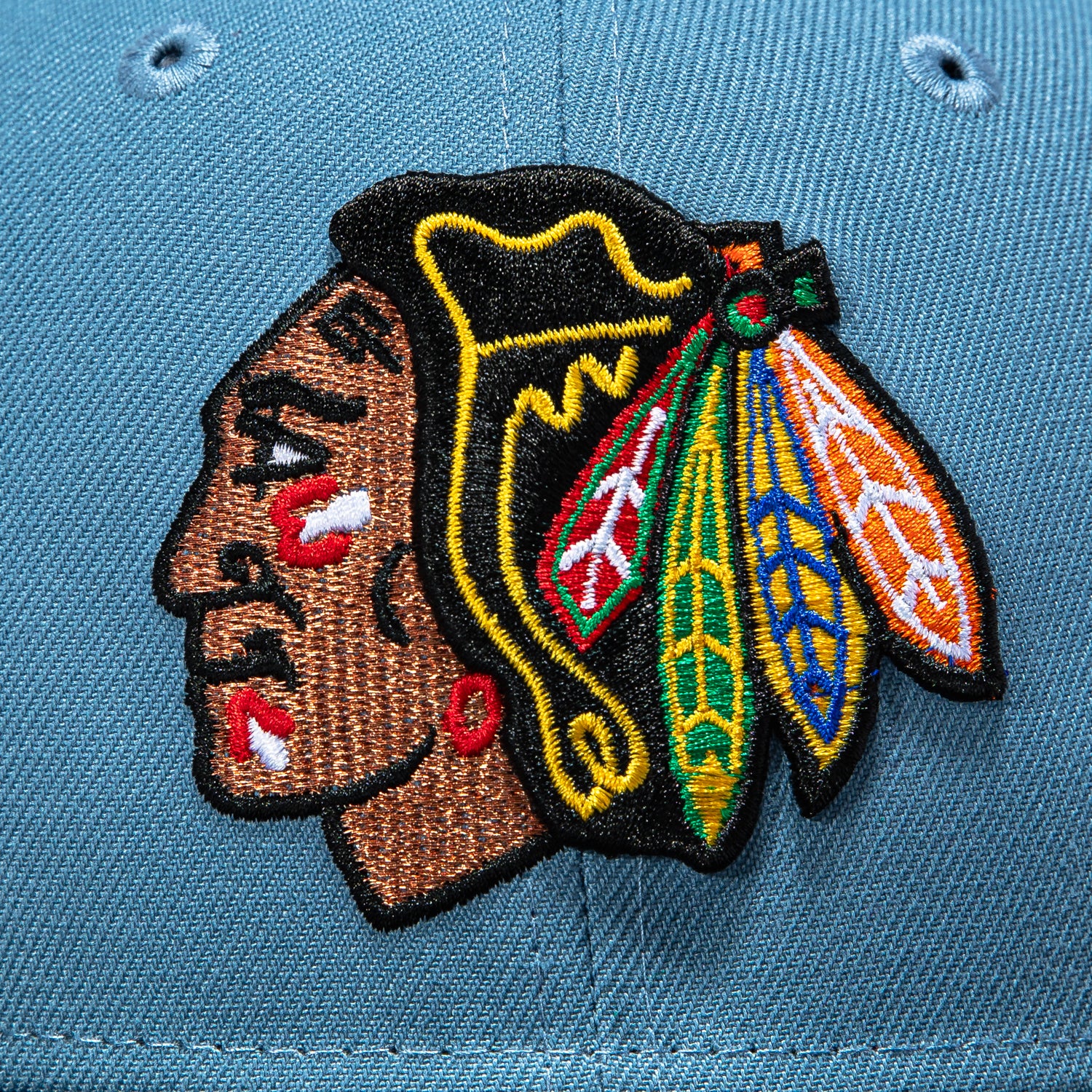 New Era 59Fifty Chicago Blackhawks 2015 Winter Classic Patch Hat - Indigo, Black - Image 4