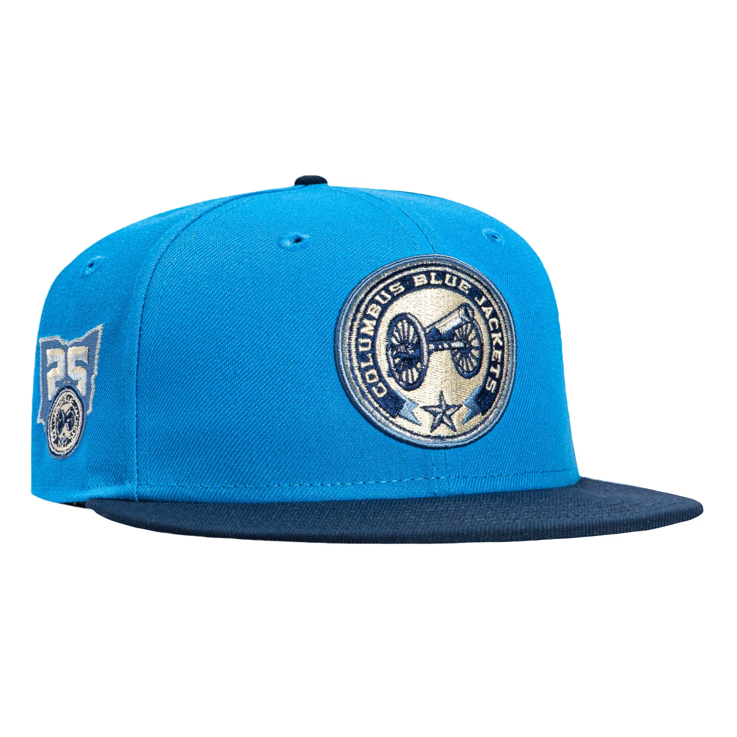 New Era 59Fifty Columbus Blue Jackets 25th Anniversary Patch Alternate Hat - Light Blue, Navy