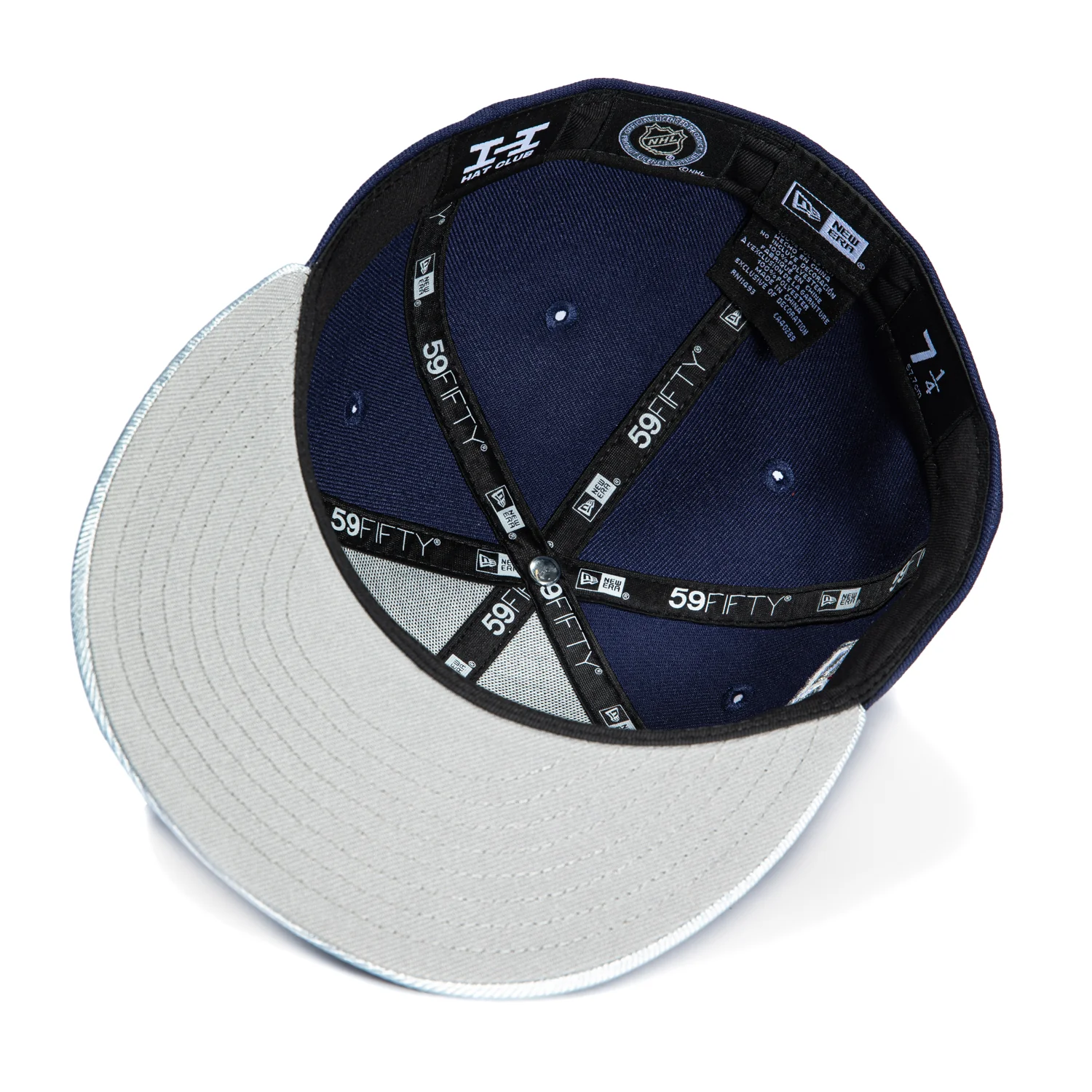 New Era 59Fifty Columbus Blue Jackets 25th Anniversary Patch Hat - Light Navy, Metallic Silver - Image 2