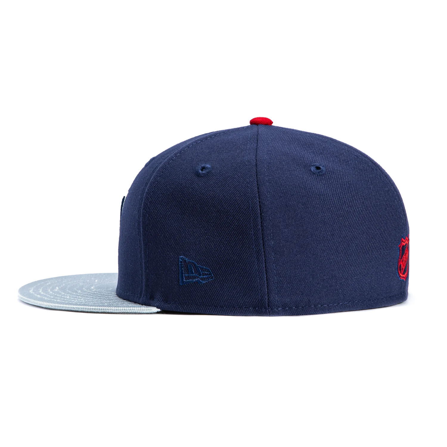 New Era 59Fifty Columbus Blue Jackets 25th Anniversary Patch Hat - Light Navy, Metallic Silver - Image 3