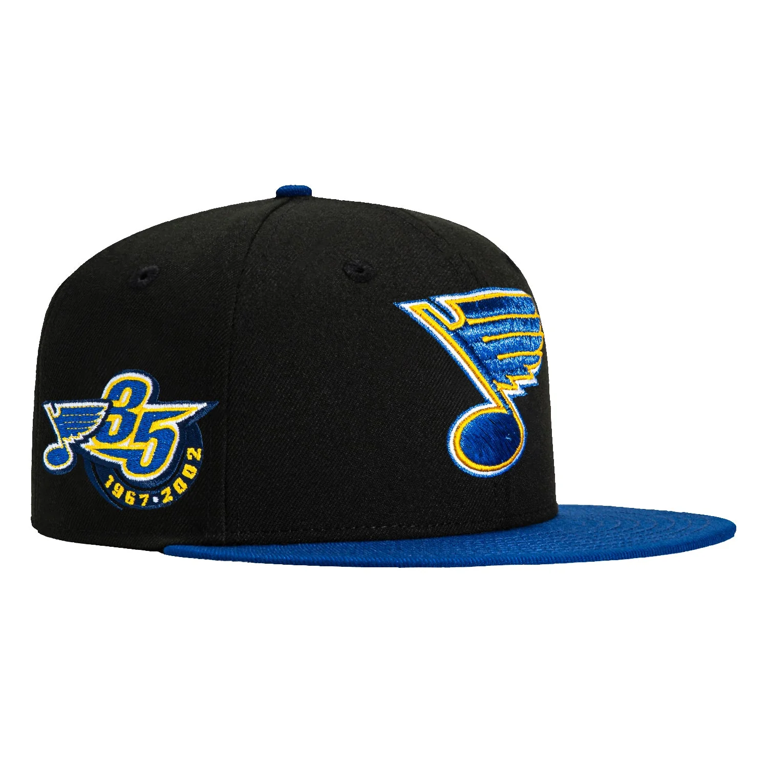 New Era 59Fifty St Louis Blues 35th Anniversary Patch Hat - Black, Royal