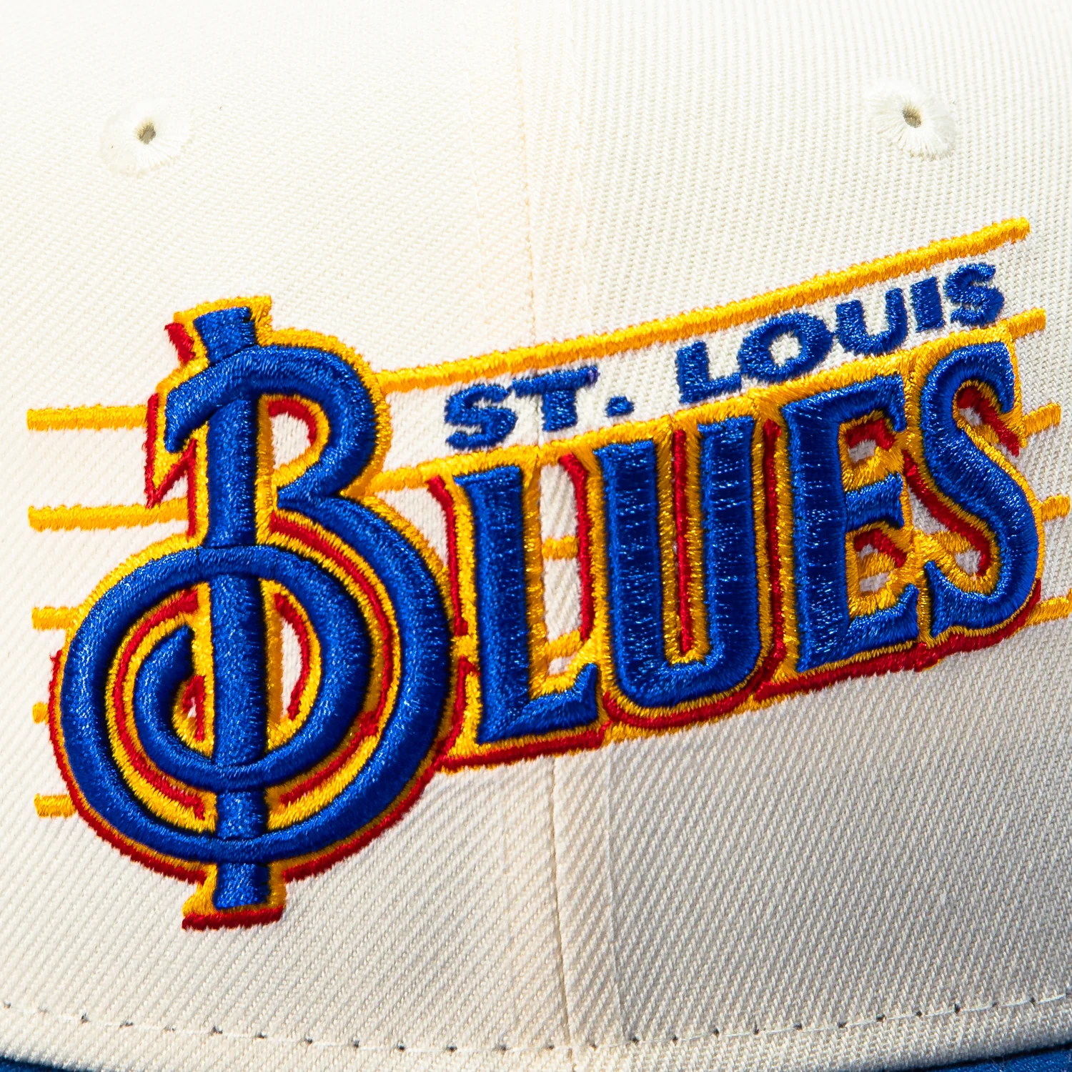 New Era 59Fifty St Louis Blues 1995 Logo Patch Word Hat - White, Royal - Image 4