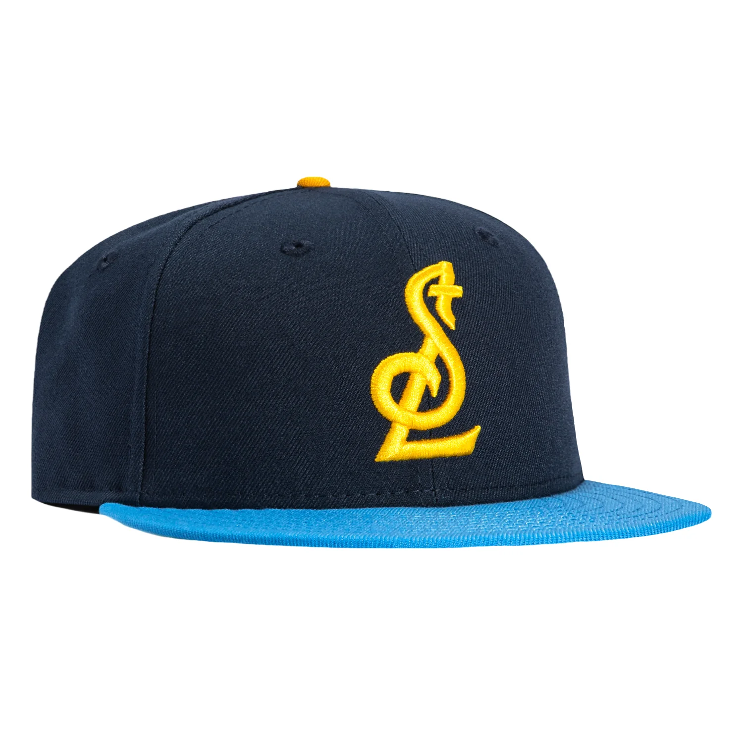 New Era 59Fifty St Louis Blues STL Alternate Hat - Navy, Light Blue, Gold
