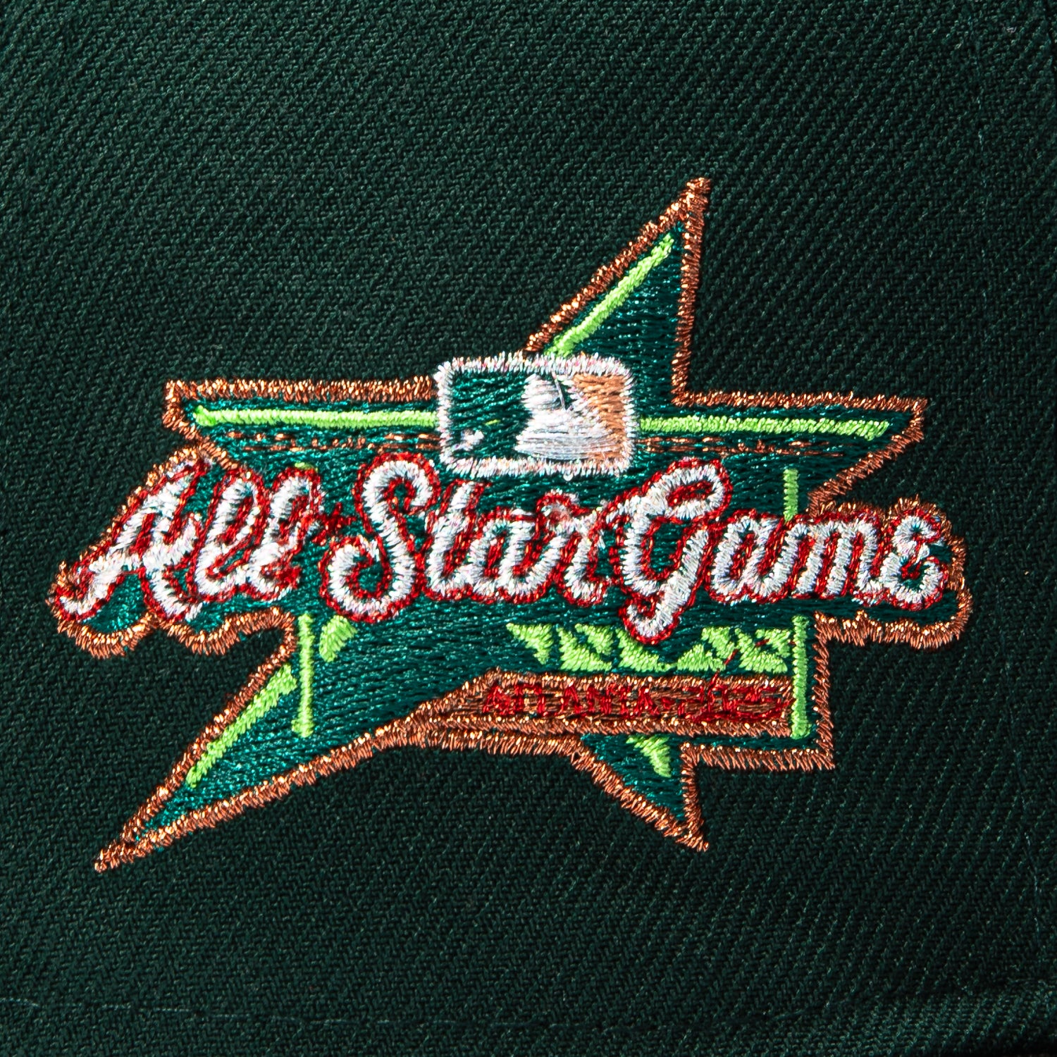 New Era 59Fifty Atlanta Braves 2025 All Star Game Patch Hat - Green, Black, Peach - Image 5