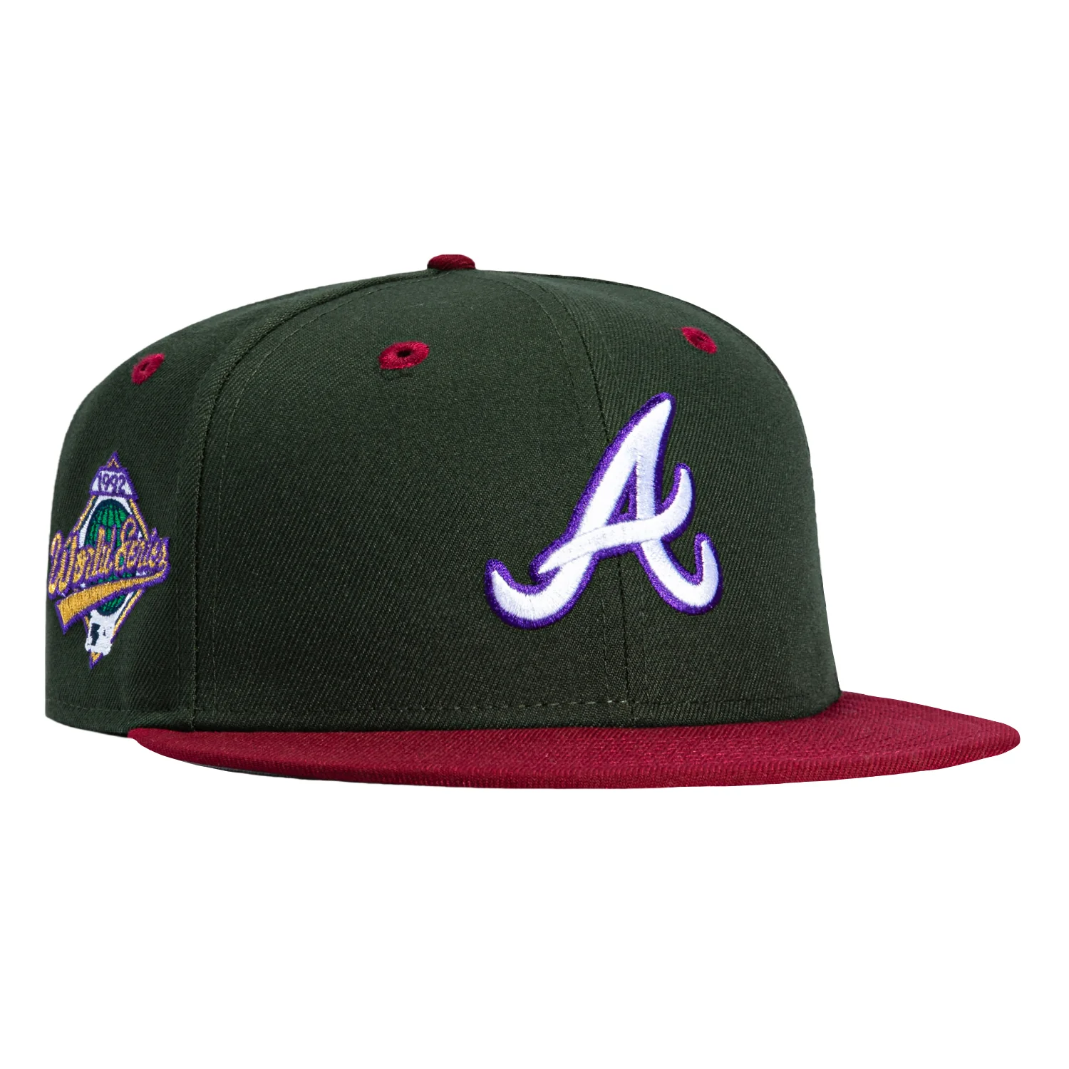 New Era 59Fifty Atlanta Braves 1995 World Series Patch Hat - Green, Cardinal