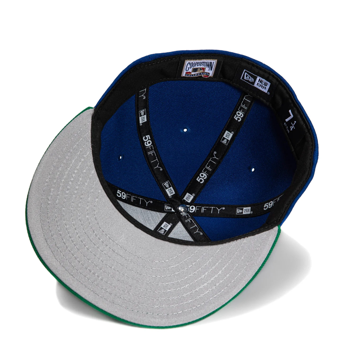 New Era 59Fifty Milwaukee Brewers Home to Heroes Patch Script Hat - Royal, Green - Image 2