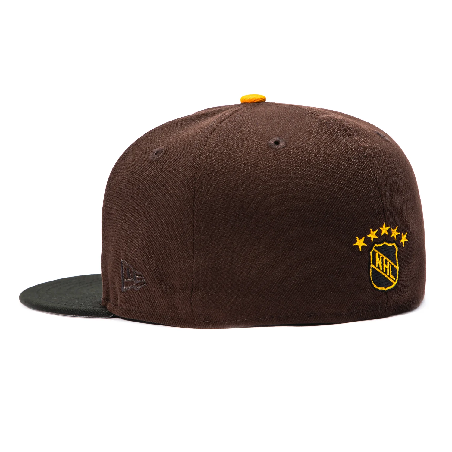 New Era 59Fifty Boston Bruins 100th Anniversary Patch Alternate Hat - Brown, Black - Image 3