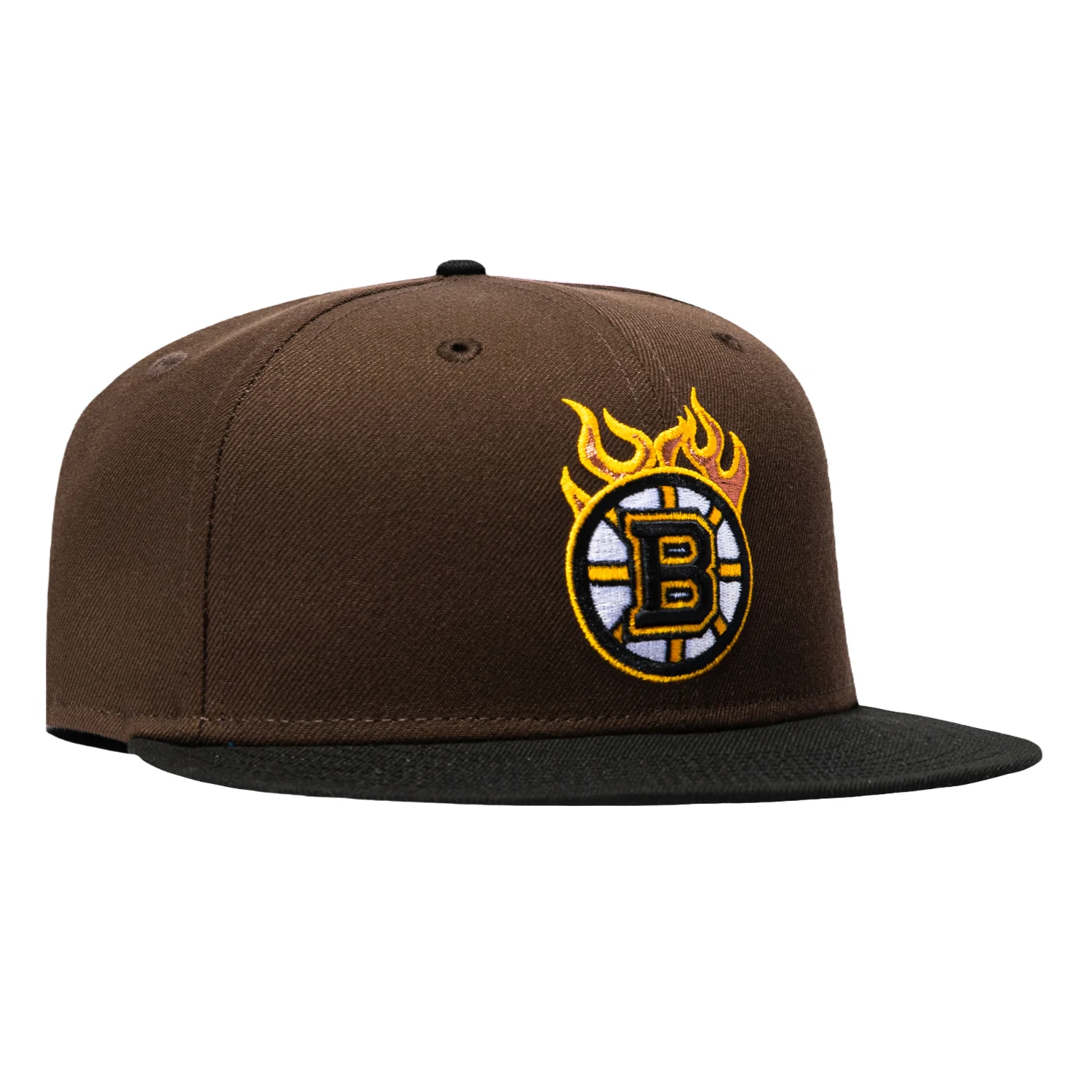 New Era 59Fifty Boston Bruins Flame Hat - Brown, Black