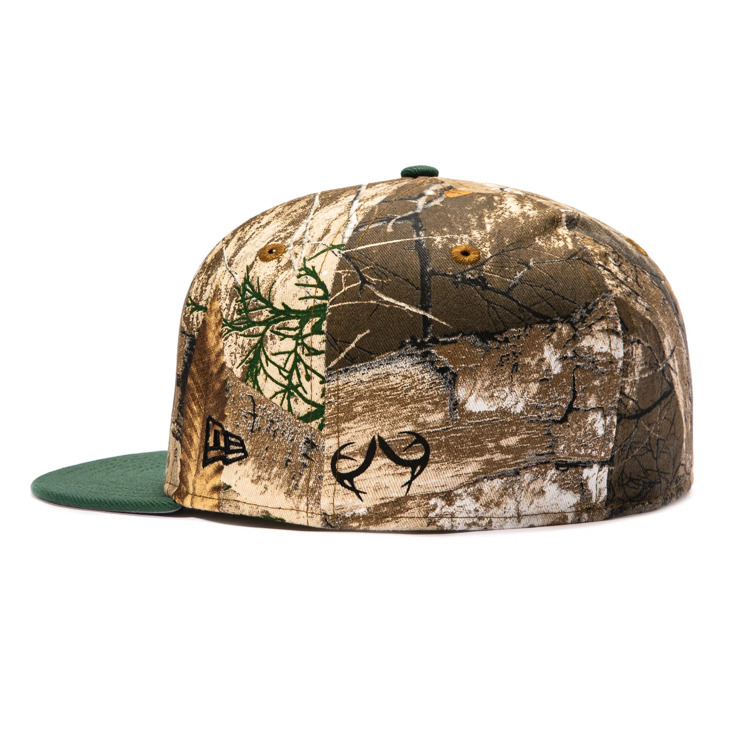 New Era 59Fifty Milwaukee Bucks Logo Patch 1993 Hat - Realtree, Green - Image 3