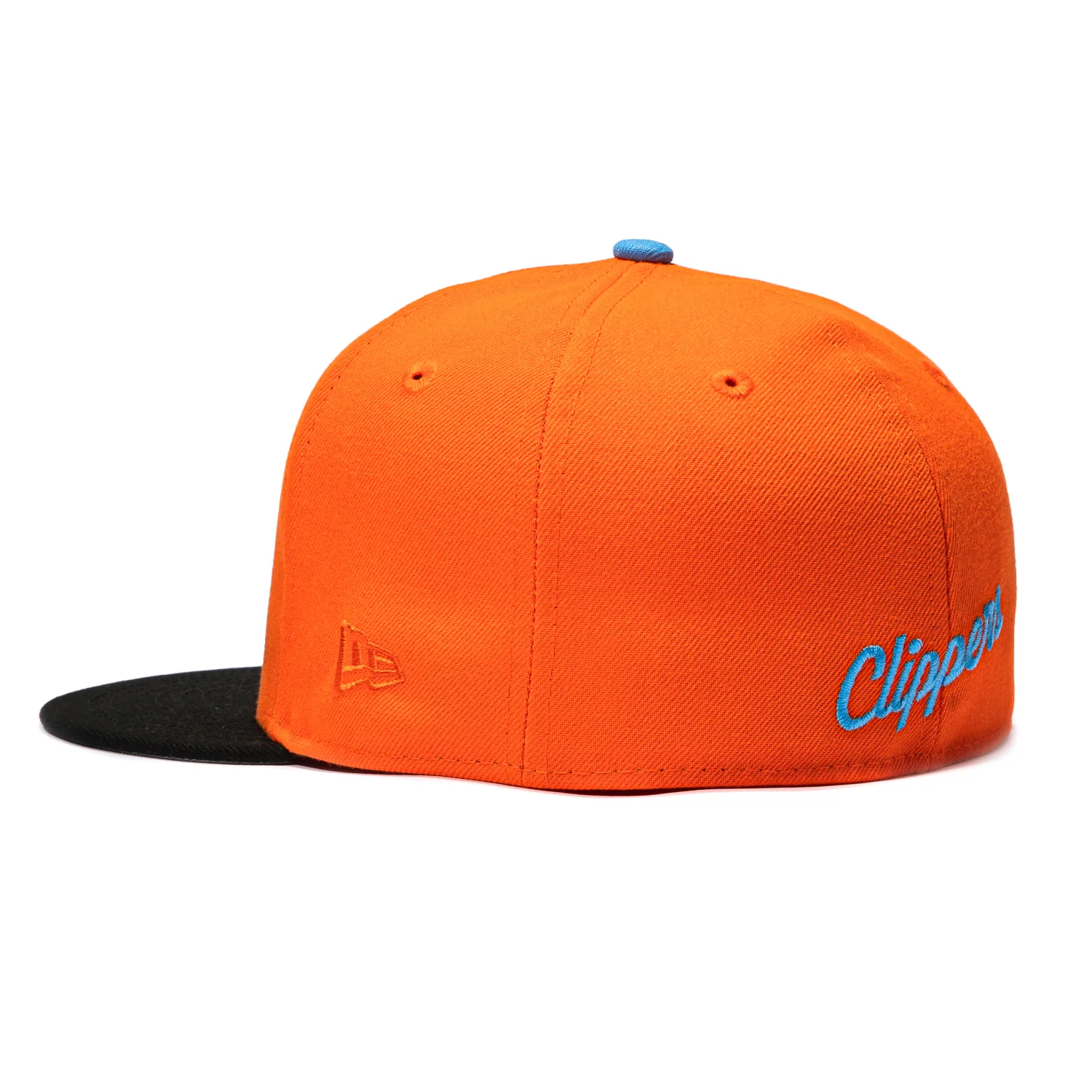 New Era 59Fifty Los Angeles Clippers Logo Patch LA City Hat - Orange, Black - Image 3