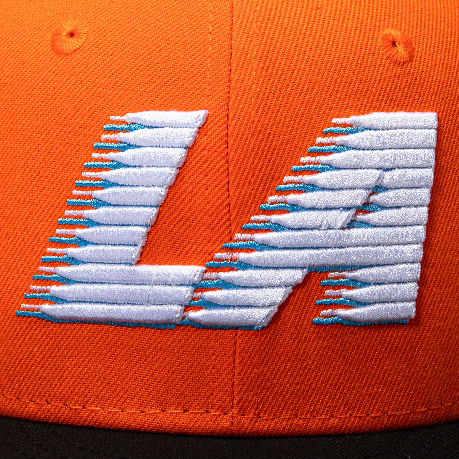New Era 59Fifty Los Angeles Clippers Logo Patch LA City Hat - Orange, Black - Image 4
