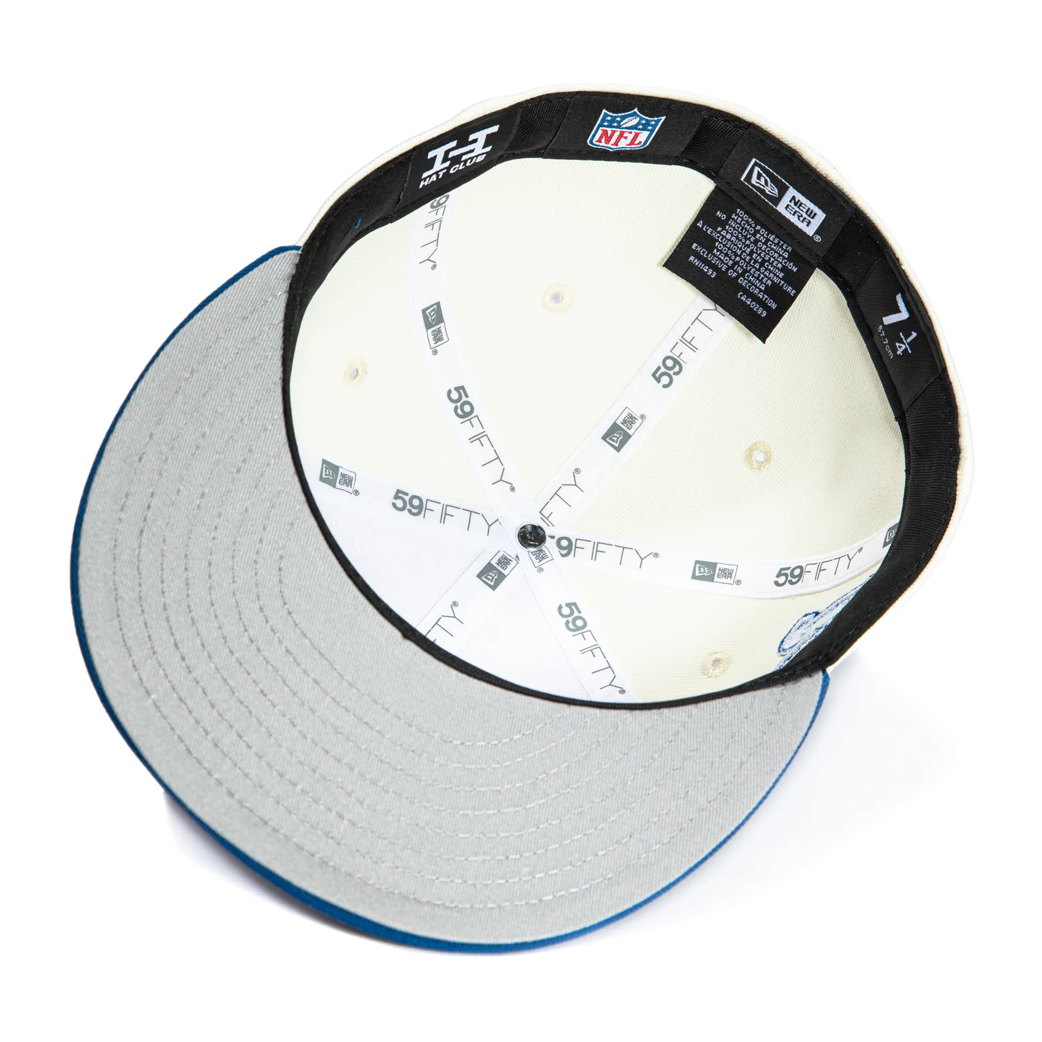 New Era 59Fifty Indianapolis Colts 2007 Super Bowl 10th Anniversary Patch Hat - White, Royal - Image 2
