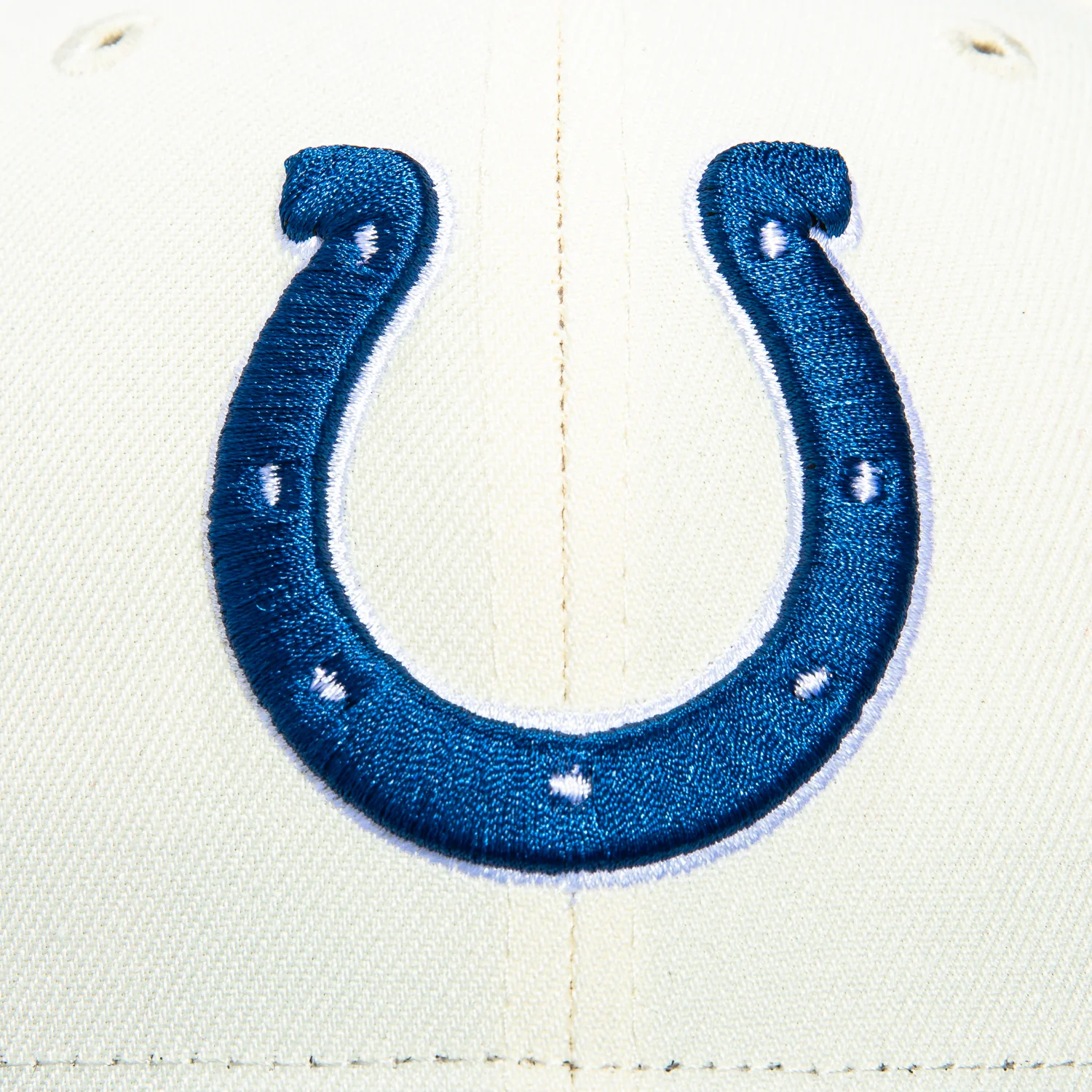 New Era 59Fifty Indianapolis Colts 2007 Super Bowl 10th Anniversary Patch Hat - White, Royal - Image 4
