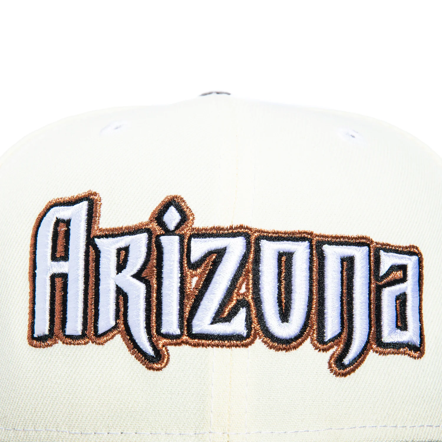 New Era 59Fifty Arizona Diamondbacks 2007 Word Hat - White, Brown, Metallic Copper - Image 4