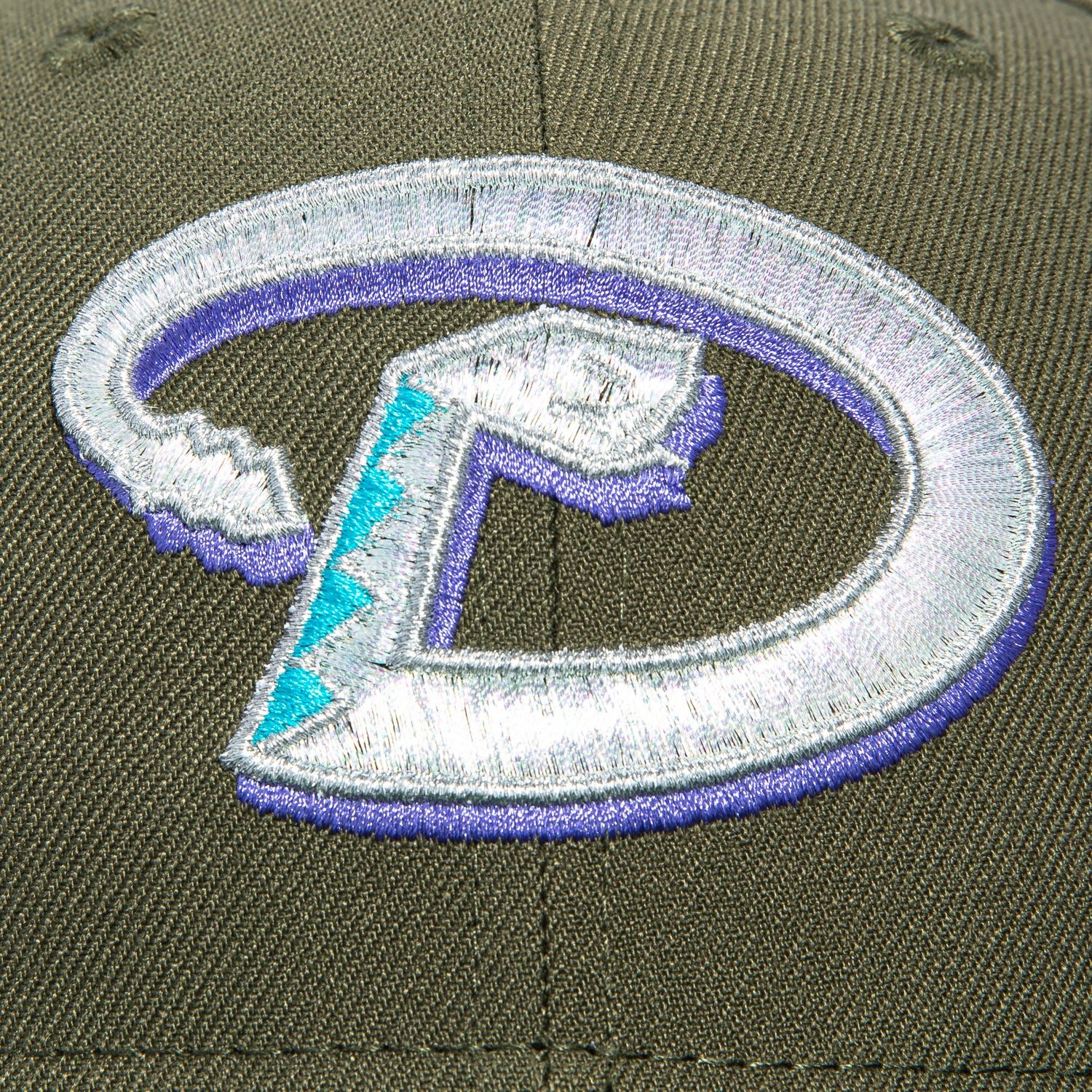 New Era 59Fifty Arizona Diamondbacks 25th Anniversary Patch D Hat - Olive, Green, Purple - Image 4