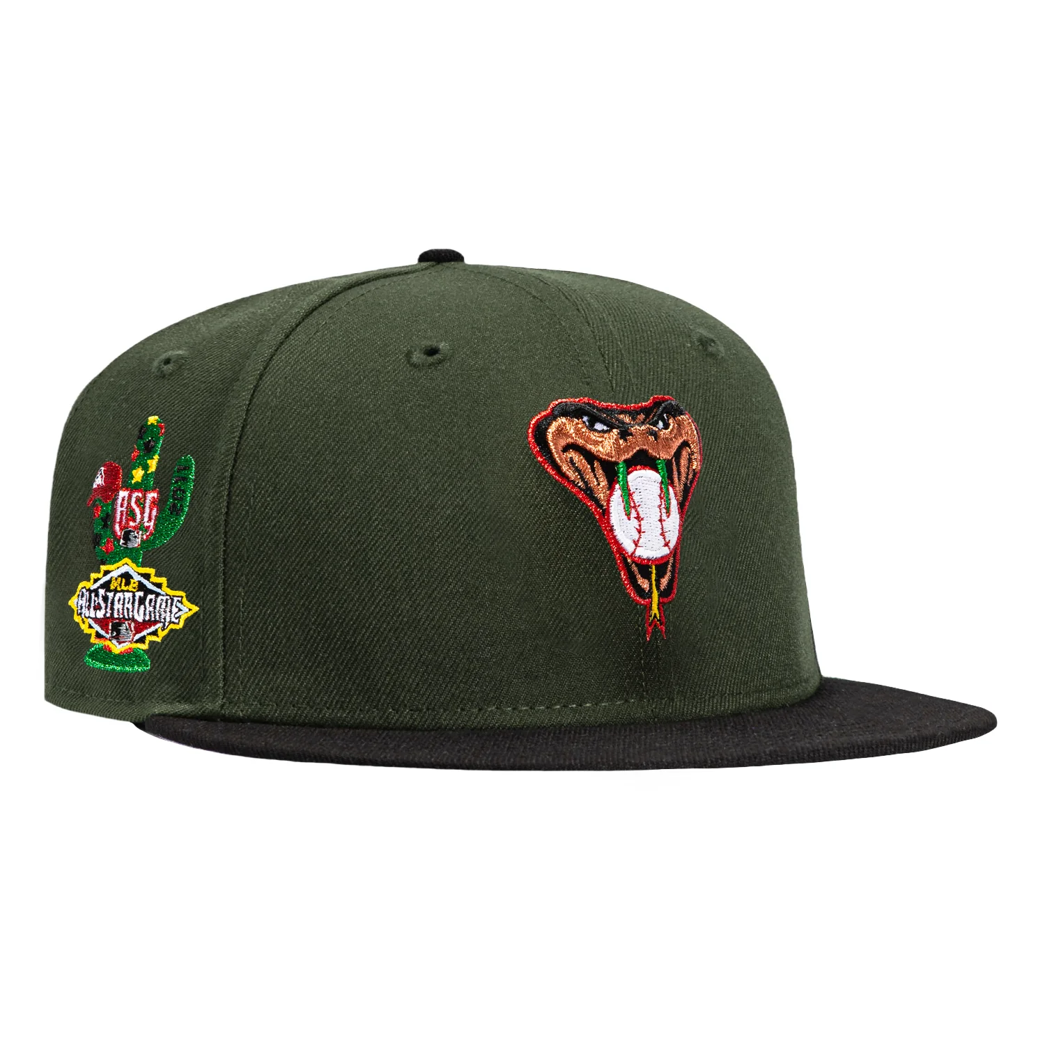 New Era 59Fifty Arizona Diamondbacks 2011 All Star Game Patch Snakehead Hat - Green, Black