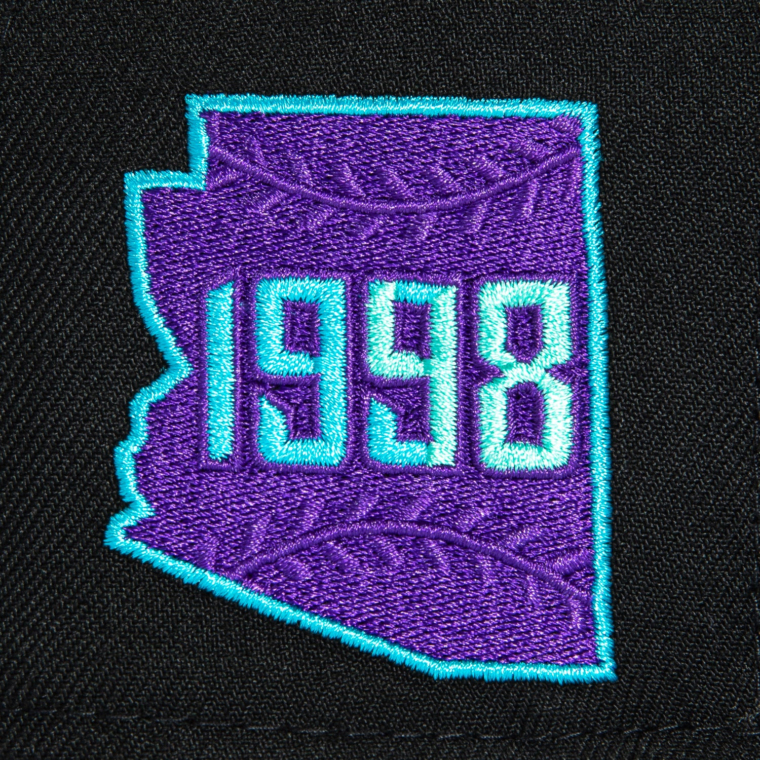 New Era 59Fifty Arizona Diamondbacks 2025 City Connect 1998 State 48 Patch A Hat - Black, Purple, Teal - Image 5