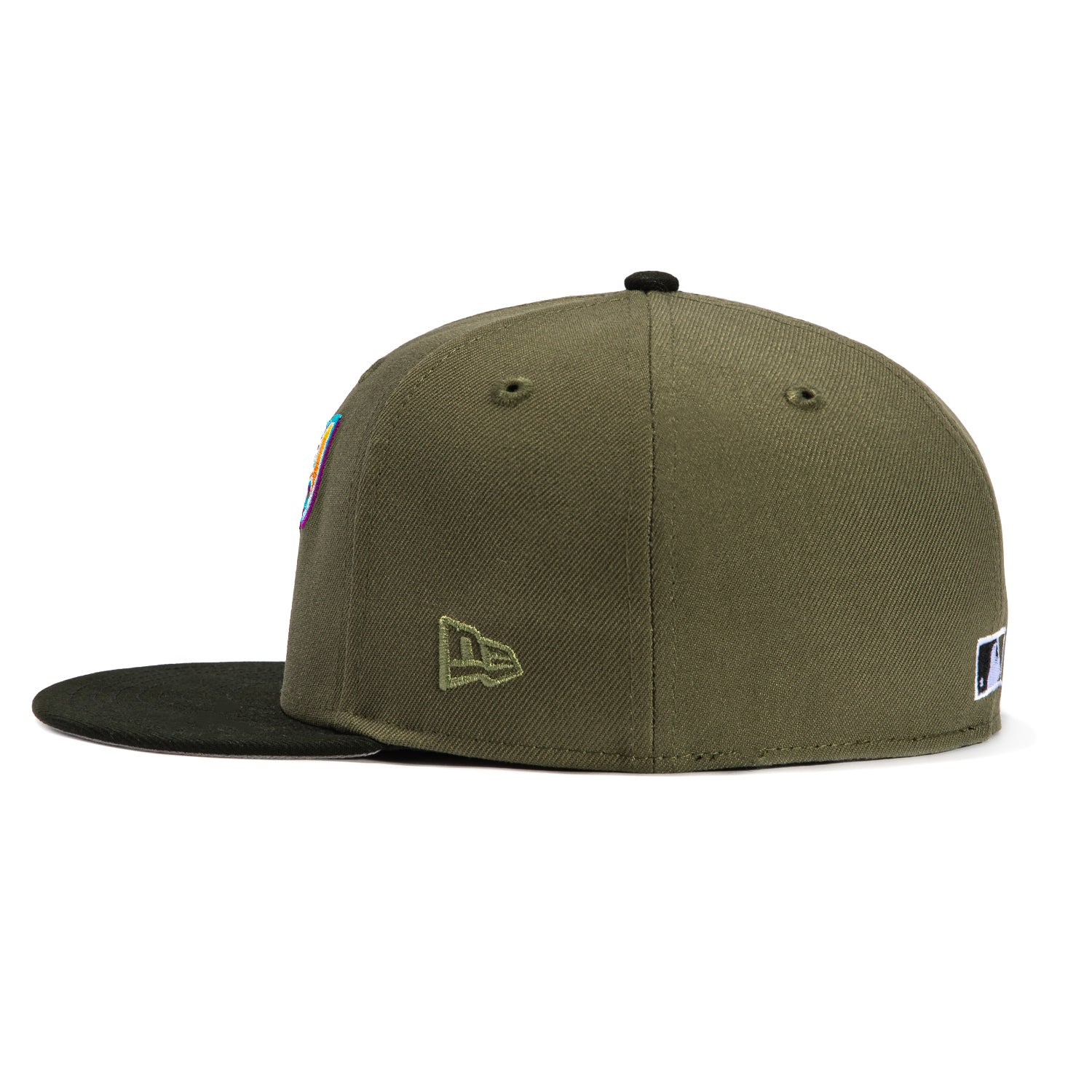 New Era 59Fifty Arizona Diamondbacks Gradient Script Hat - Olive, Black - Image 3
