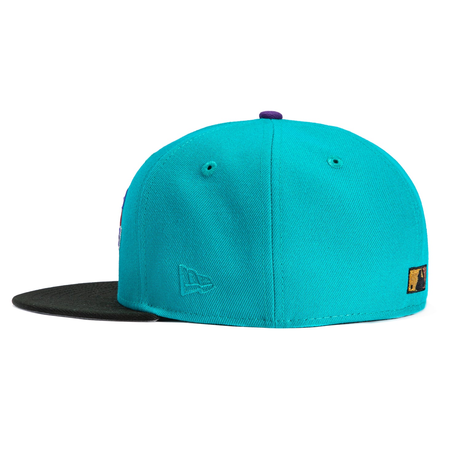 New Era 59Fifty Arizona Diamondbacks 2001 World Series Logo Hat - Teal, Black - Image 3