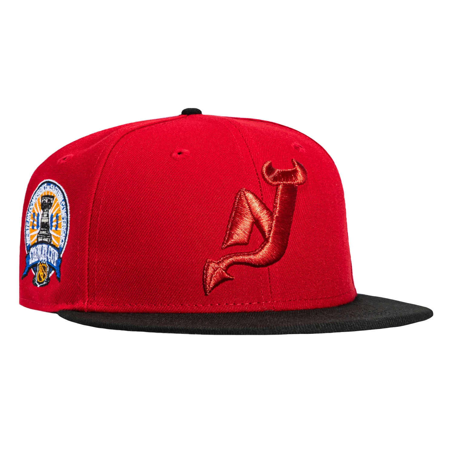 New Era 59Fifty New Jersey Devils 2003 Stanley Cup Patch NJ Hat - Red, Black