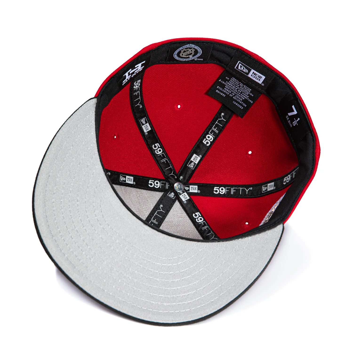 New Era 59Fifty New Jersey Devils 2003 Stanley Cup Patch NJ Hat - Red, Black - Image 2