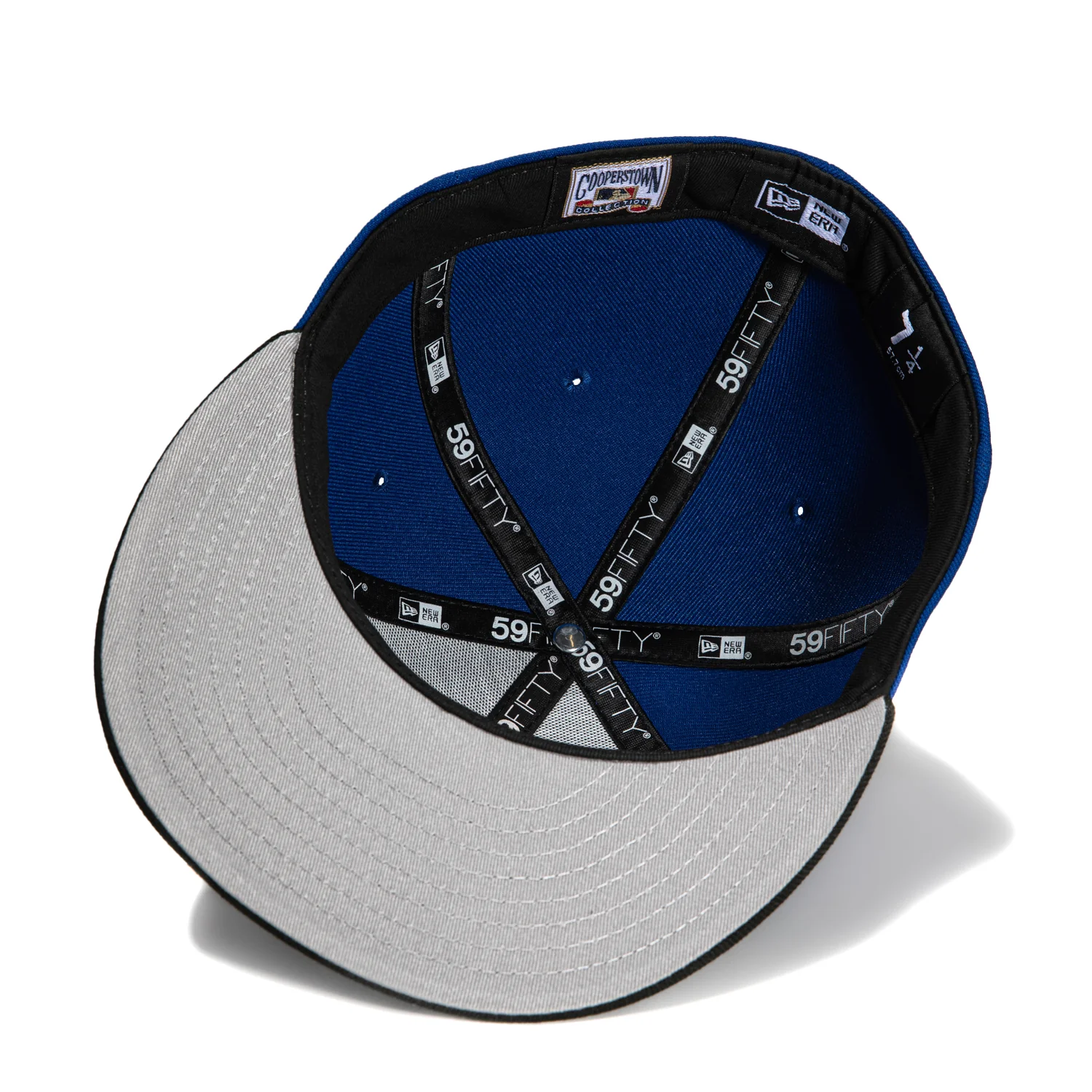 New Era 59Fifty Los Angeles Dodgers 100th Anniversary Patch Hat - Royal, Black, Red, Metallic Silver - Image 2