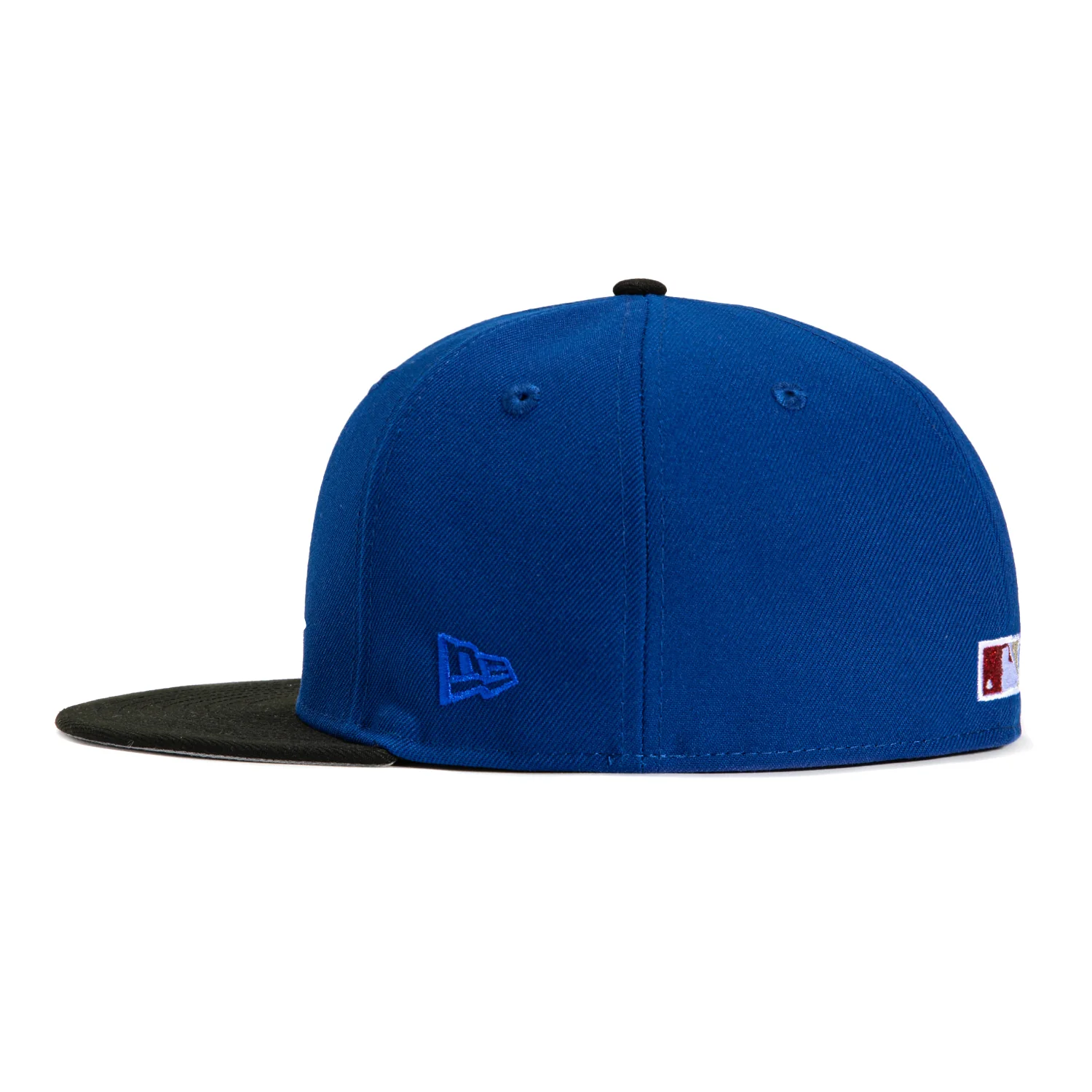 New Era 59Fifty Los Angeles Dodgers 100th Anniversary Patch Hat - Royal, Black, Red, Metallic Silver - Image 3