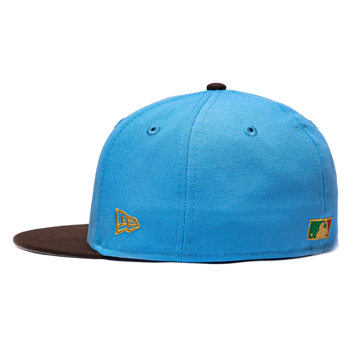 New Era 59Fifty Los Angeles Dodgers 40th Anniversary Patch Monarch Hat - Light Blue, Brown - Image 3
