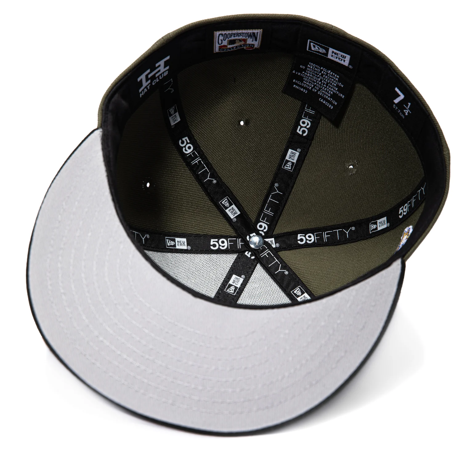 New Era 59Fifty Los Angeles Dodgers 40th Anniversary Patch Upside Down Rose Hat - Olive, Black - Image 2