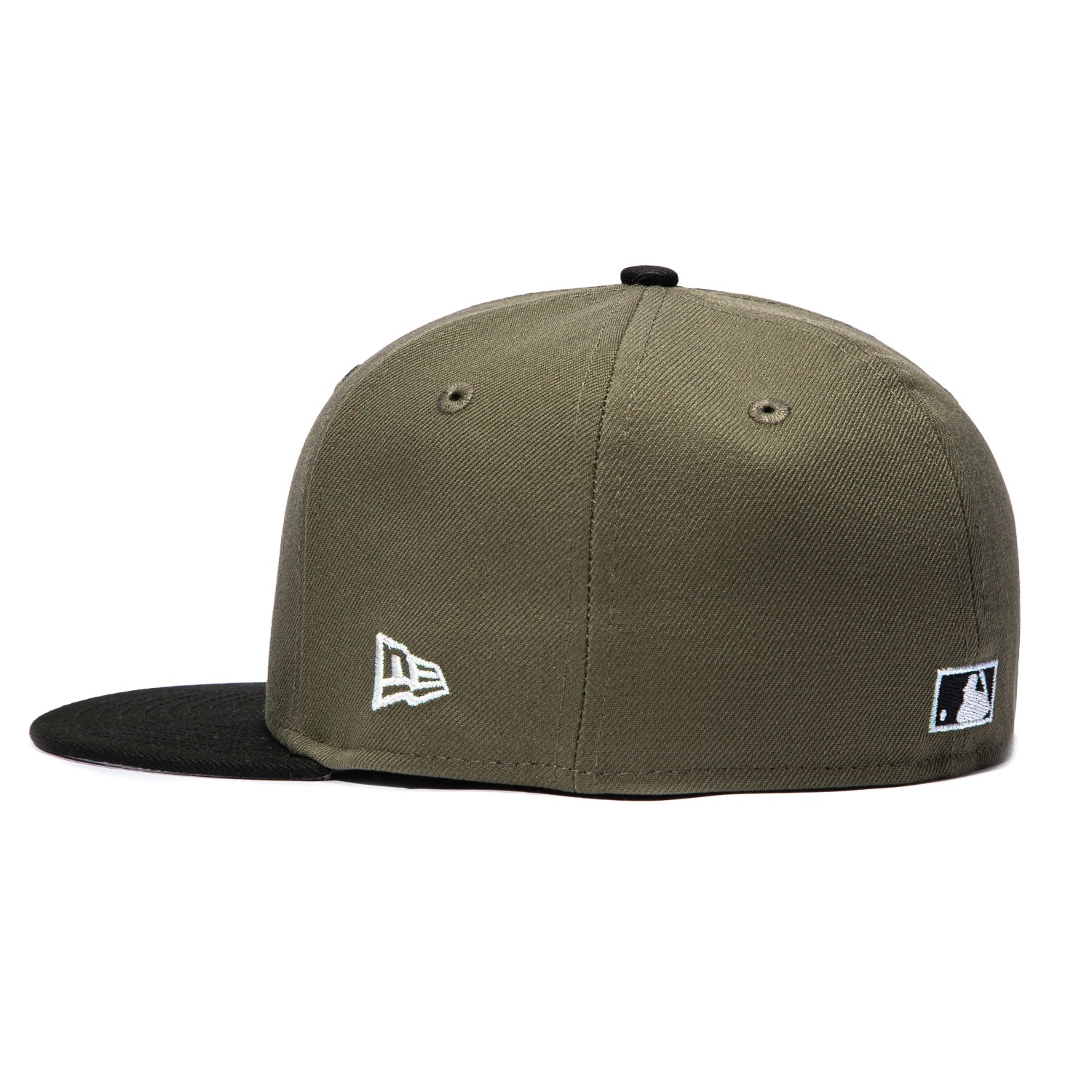 New Era 59Fifty Los Angeles Dodgers 40th Anniversary Patch Upside Down Rose Hat - Olive, Black - Image 3