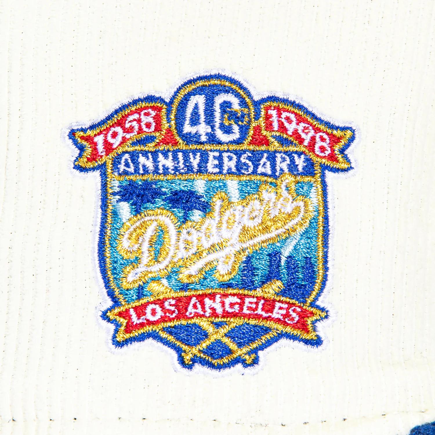 New Era 59Fifty Los Angeles Dodgers 40th Anniversary Patch Upside Down Hat - White, Royal - Image 5