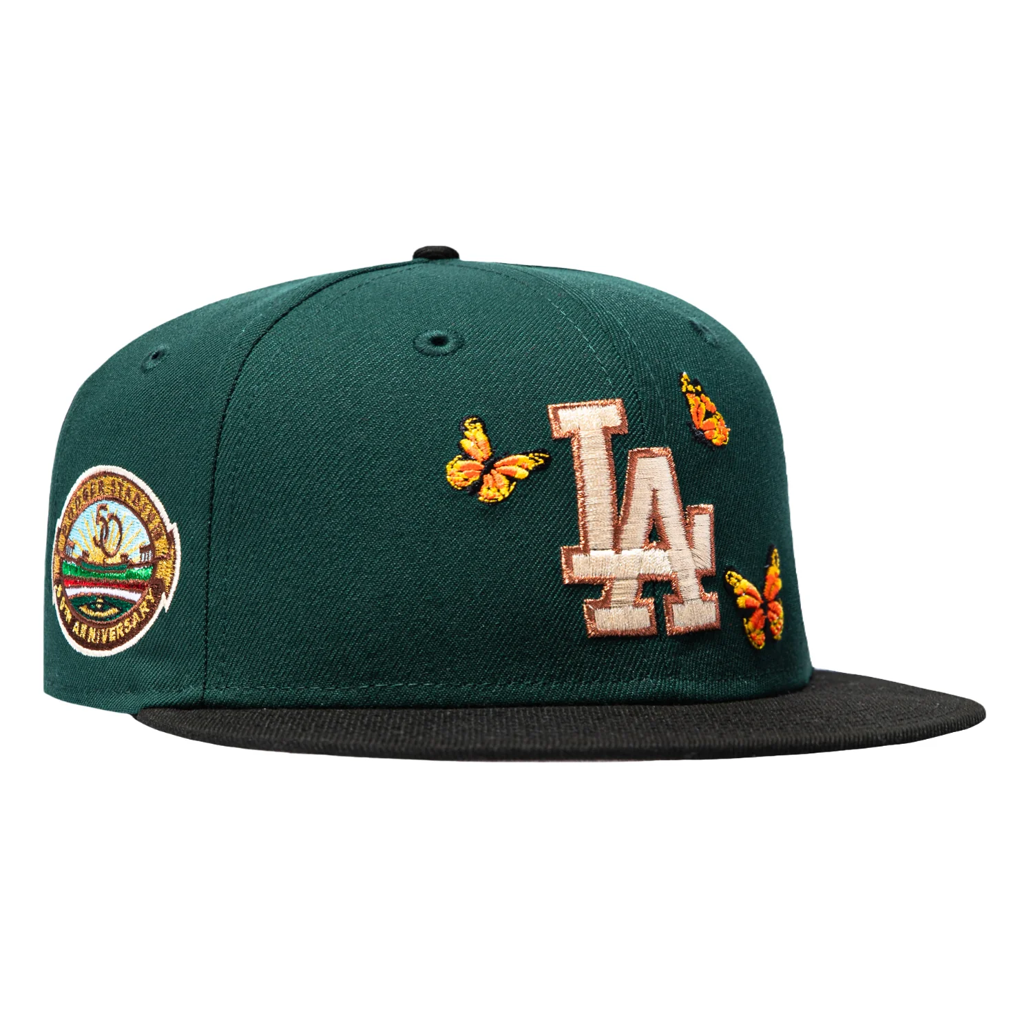 New Era 59Fifty Los Angeles Dodgers 50th Anniversary Stadium Patch Monarch Hat - Green, Black