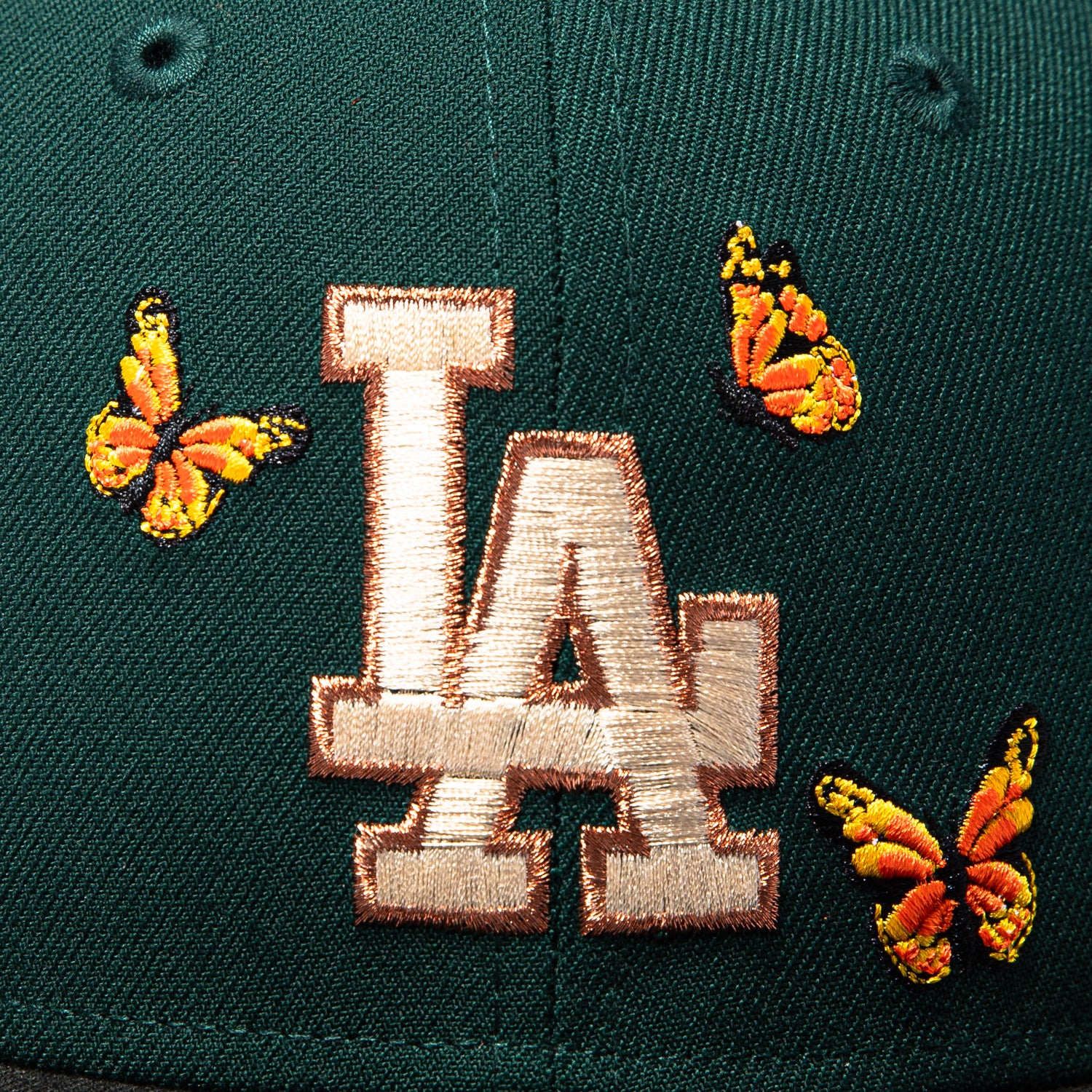 New Era 59Fifty Los Angeles Dodgers 50th Anniversary Stadium Patch Monarch Hat - Green, Black - Image 4