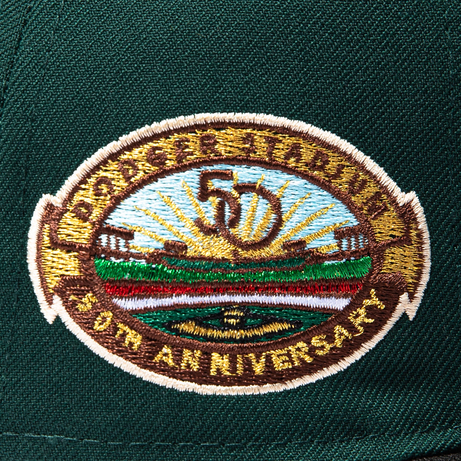New Era 59Fifty Los Angeles Dodgers 50th Anniversary Stadium Patch Monarch Hat - Green, Black - Image 5