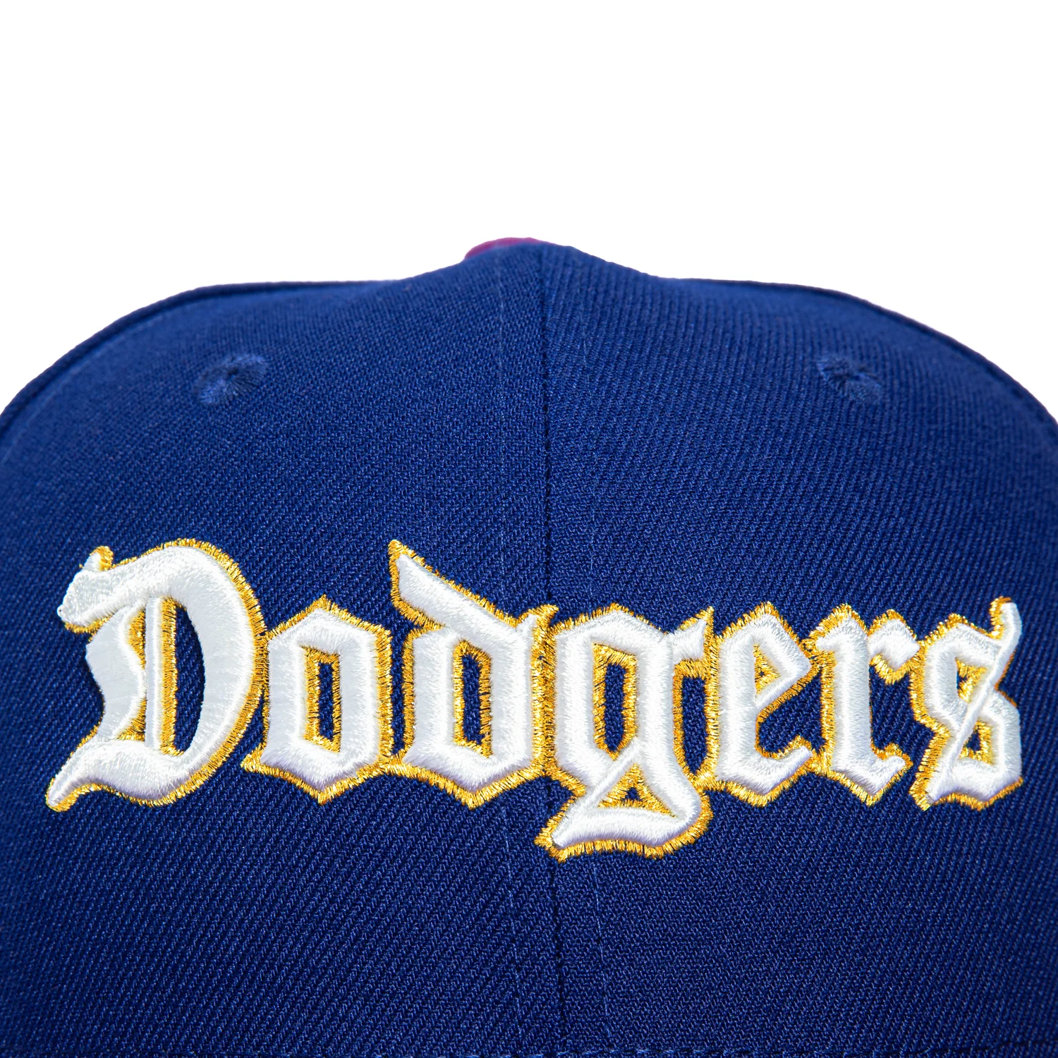 New Era 59Fifty Los Angeles Dodgers 50th Anniversary Stadium Patch Old English Hat - Royal, Purple - Image 4