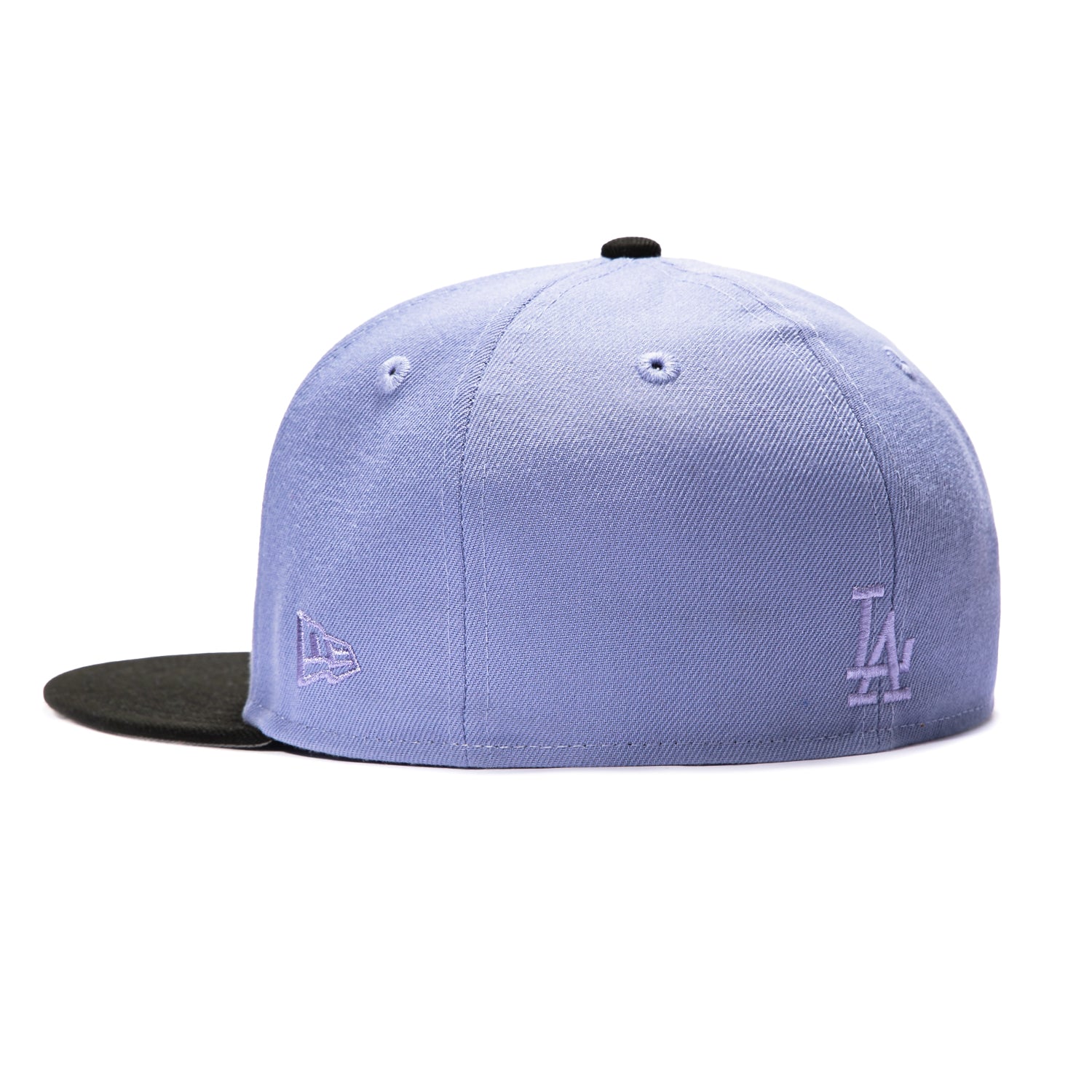New Era 59Fifty Los Angeles Dodgers 50th Anniversary Stadium Patch Parrot Hat - Lavender, Black - Image 3