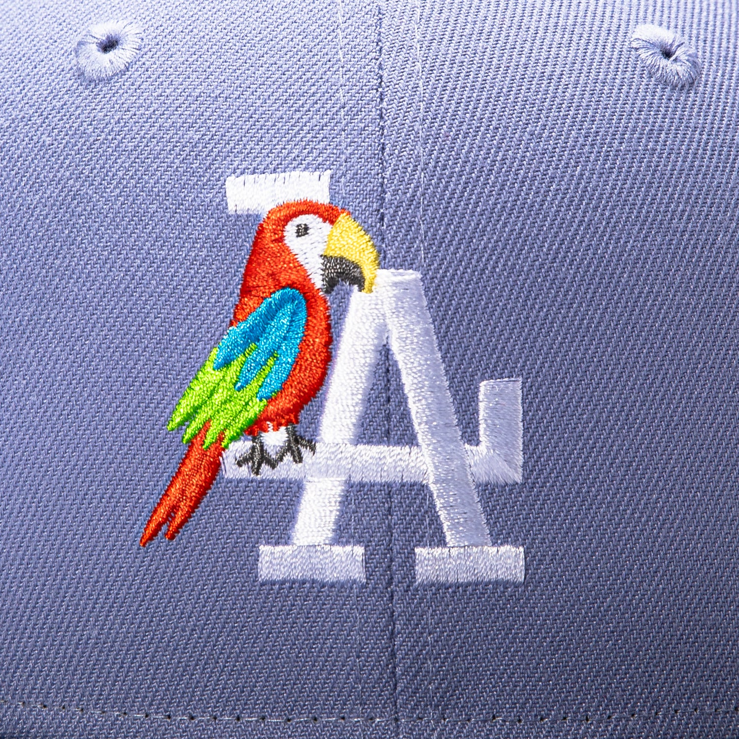 New Era 59Fifty Los Angeles Dodgers 50th Anniversary Stadium Patch Parrot Hat - Lavender, Black - Image 4