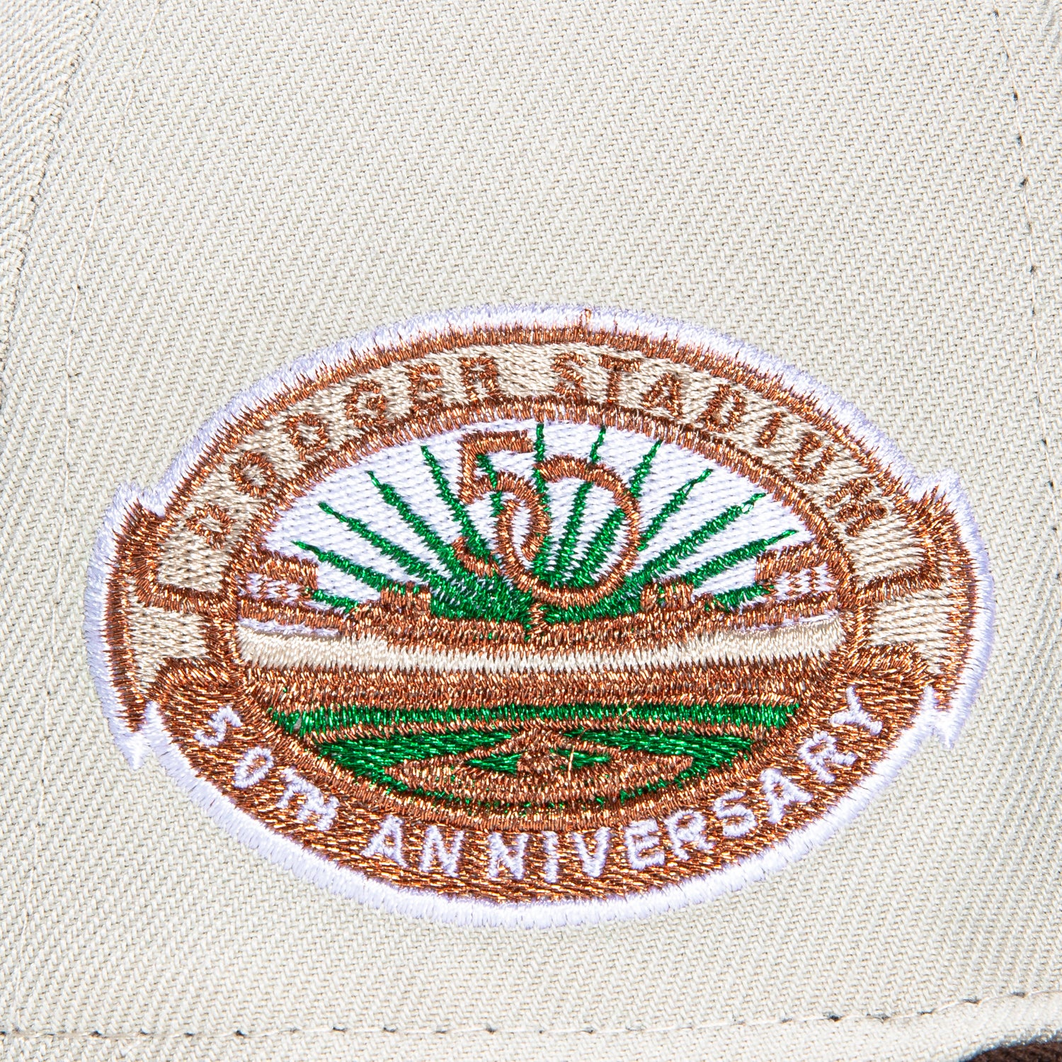 New Era 59Fifty Los Angeles Dodgers 50th Anniversary Stadium Patch Hat - Stone, Brown, Metallic Copper - Image 5