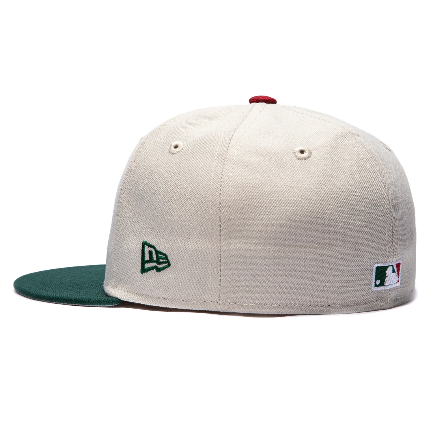 New Era 59Fifty Los Angeles Dodgers Back to Back Champions Patch Rose Hat - White, Green, Metallic Copper - Image 3