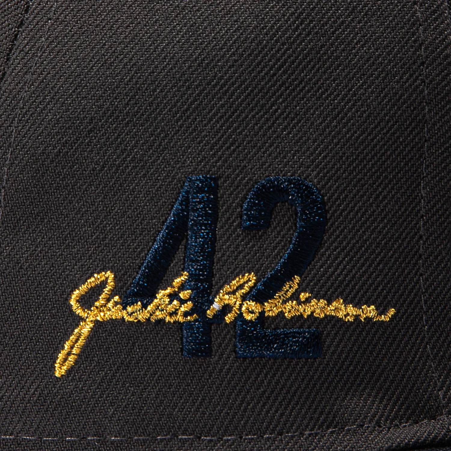 New Era 59Fifty Los Angeles Dodgers Jackie Robinson 42 Patch Hat - Graphite, Navy, Royal - Image 5