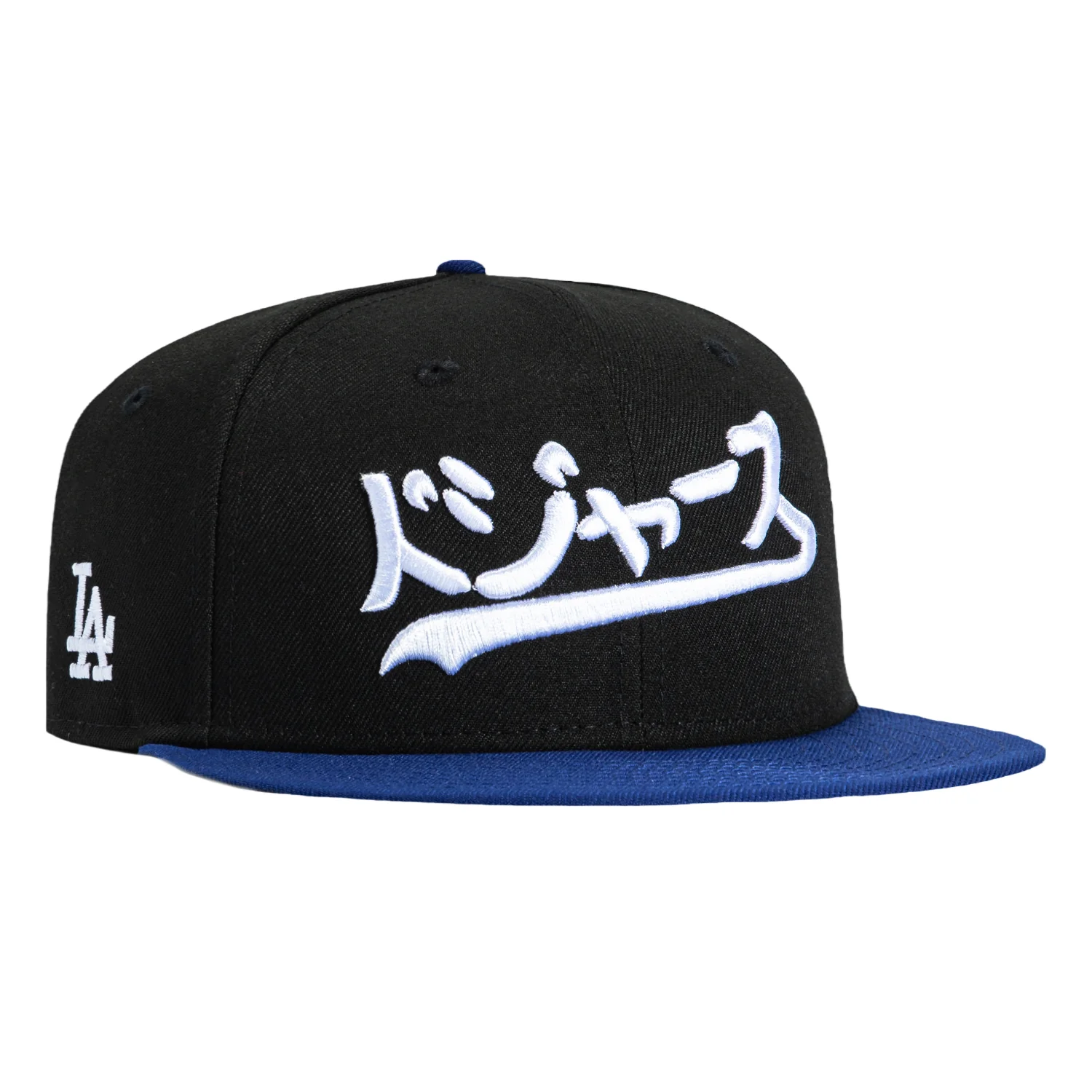 New Era 59Fifty Los Angeles Dodgers Katakana Script Logo Patch Hat - Black, Royal